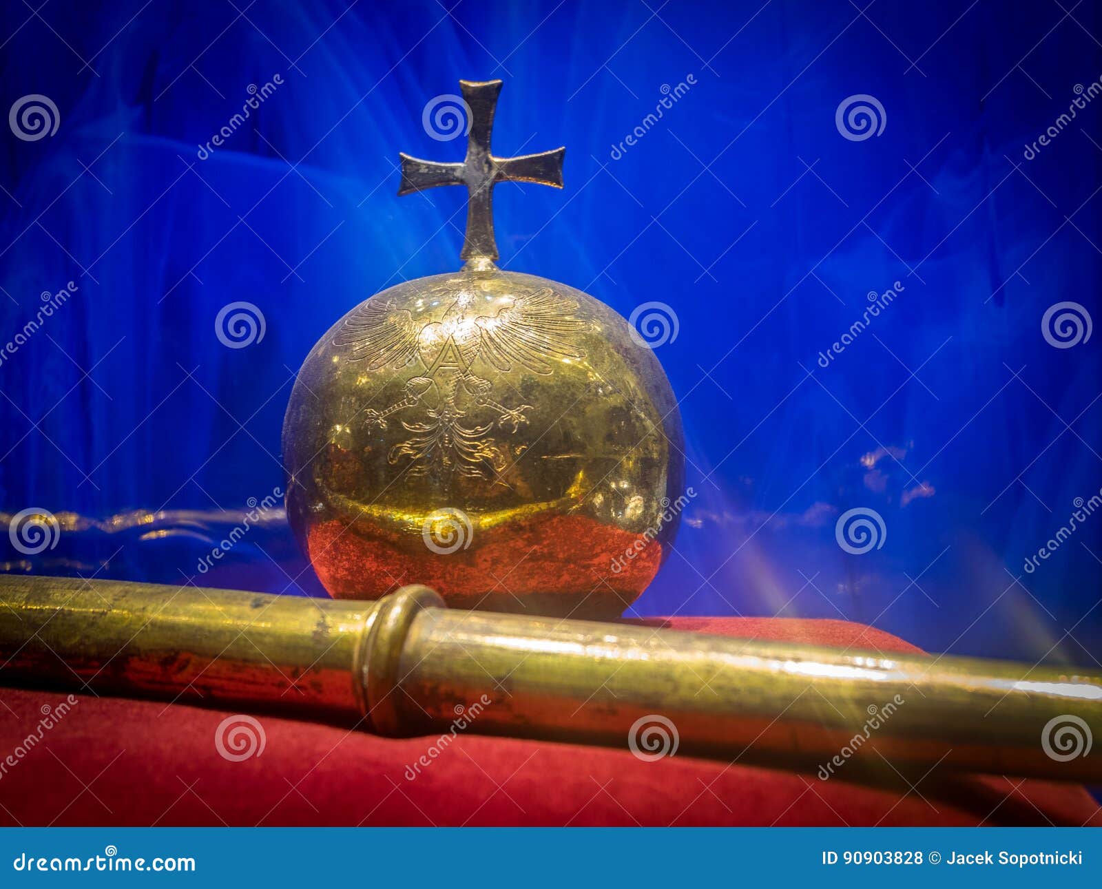 Old Orb with Cross and Scepter Editorial Stock Photo Image of golden