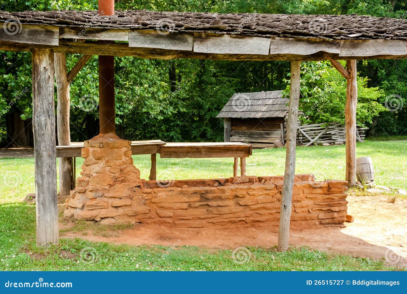 Old Outdoor Stove stock image. Image of trees, roof, retro - 26515727