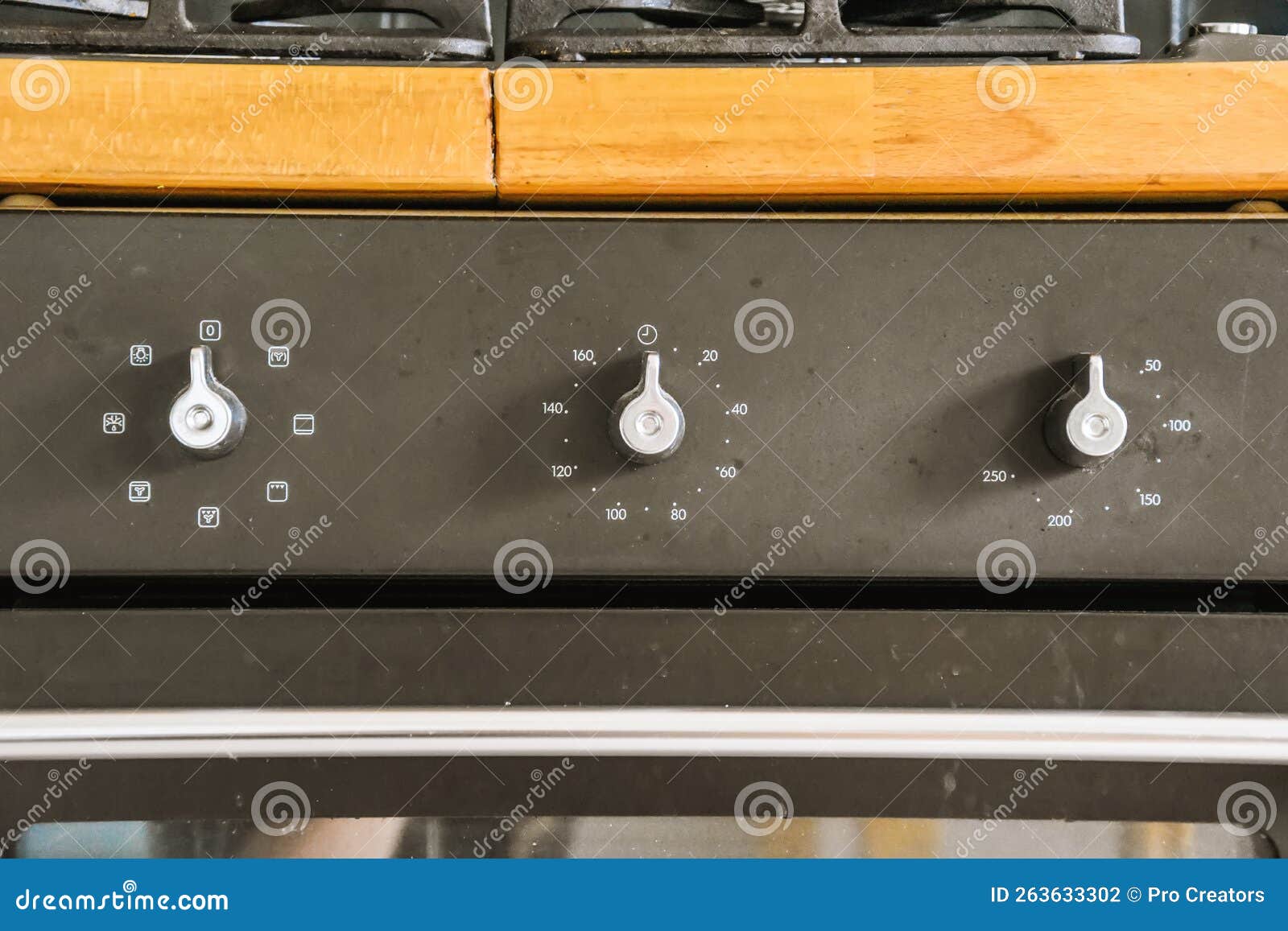 A Close Up of a Stove with Two Dials Stock Photo Image of mailbox