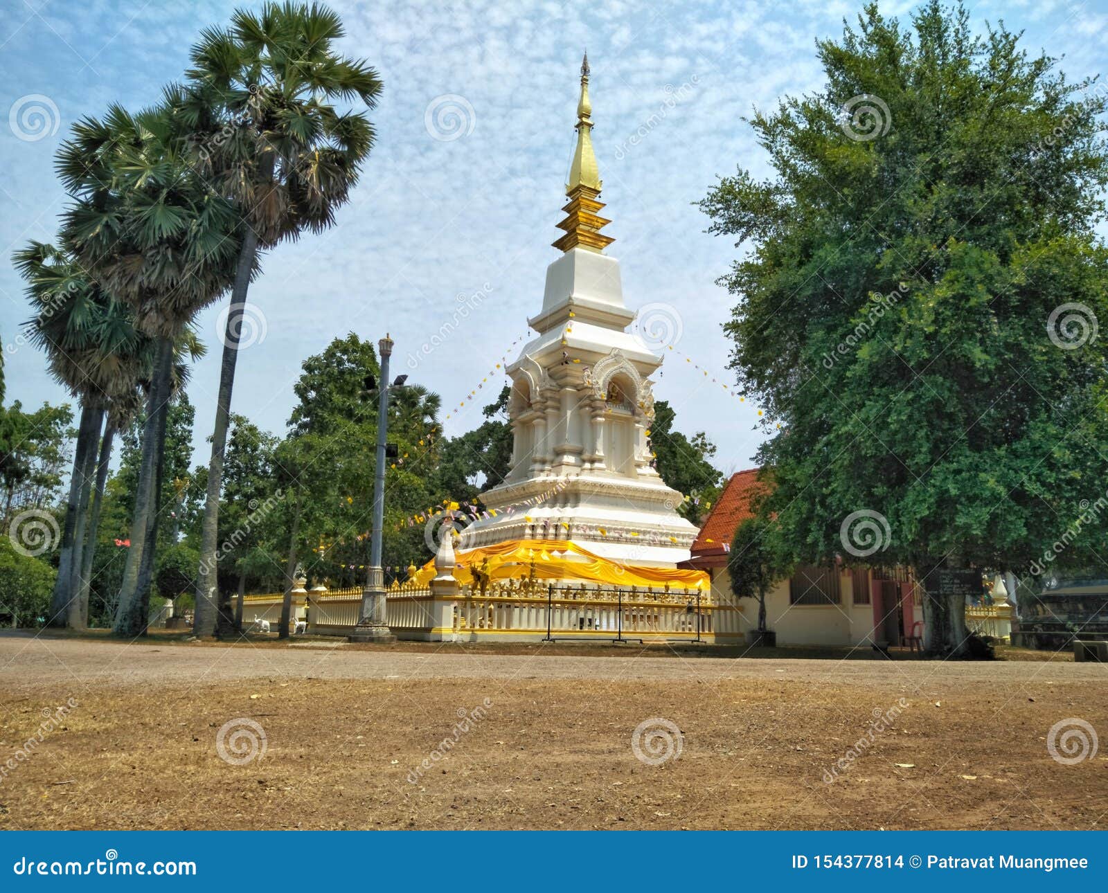 Old Pagoda in Pra that Bang Phuan Temple in Nong Khai Province of ...