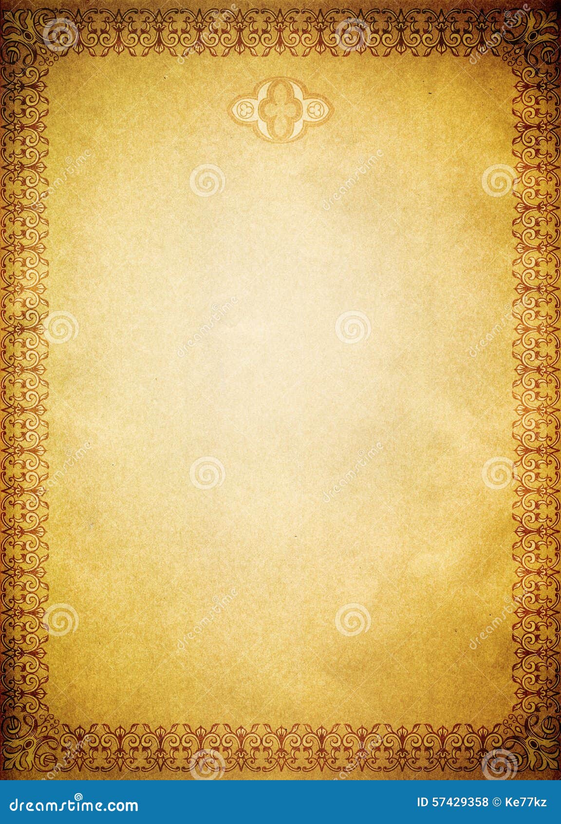 Old paper background with vintage border. Stock Photo by ©ke77kz
