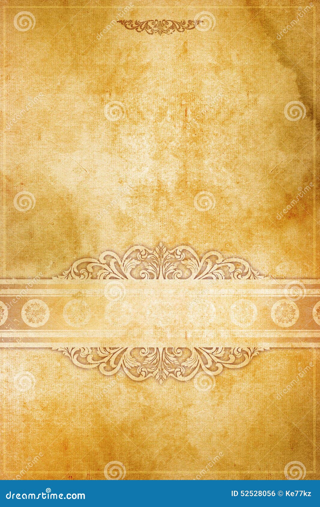 old paper background with decorative patterns.