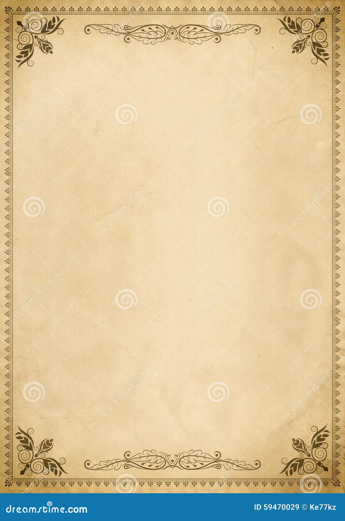 old yellow paper background. vintage book page texture, space for text,  template for design Stock Photo