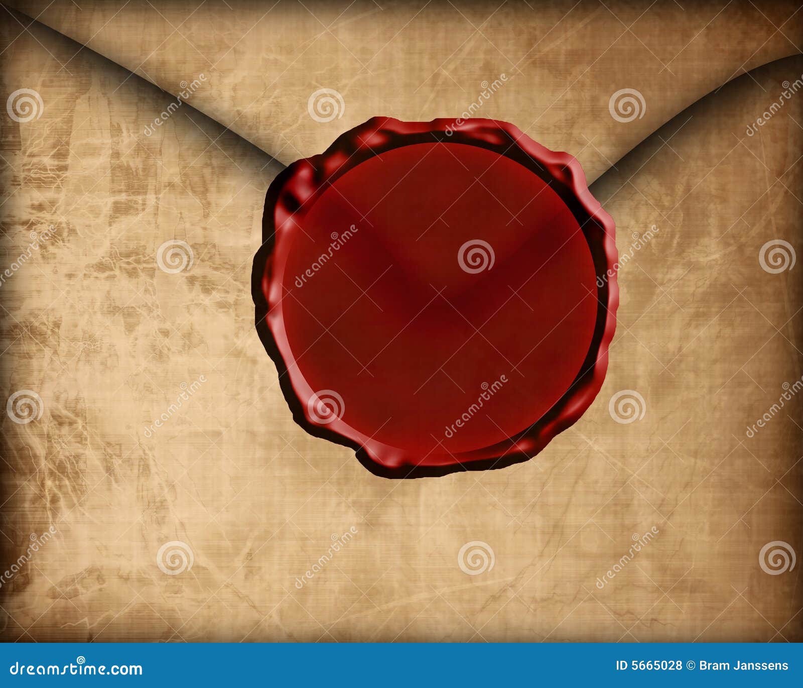 Old Paper Envelope with Seal Stock Illustration Illustration of book