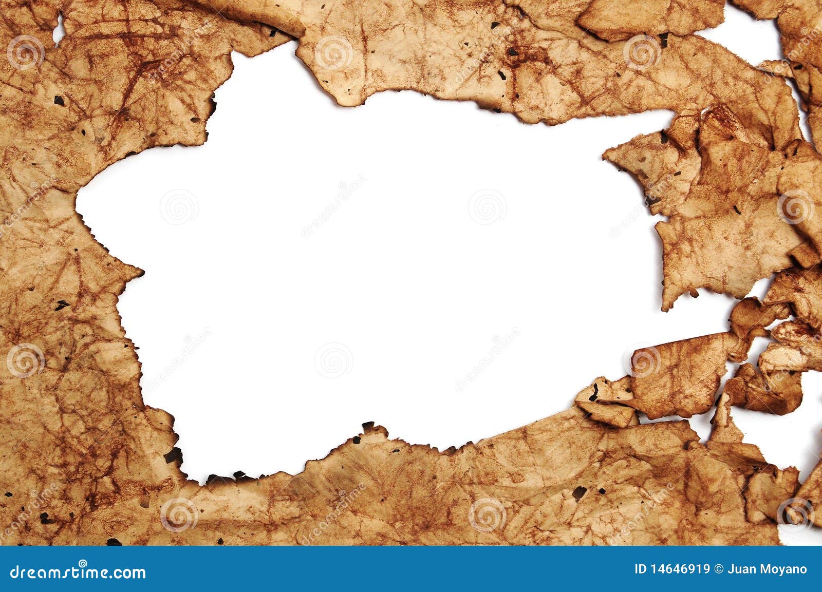 Old paper frame stock image. Image of close, crumpled 14646919