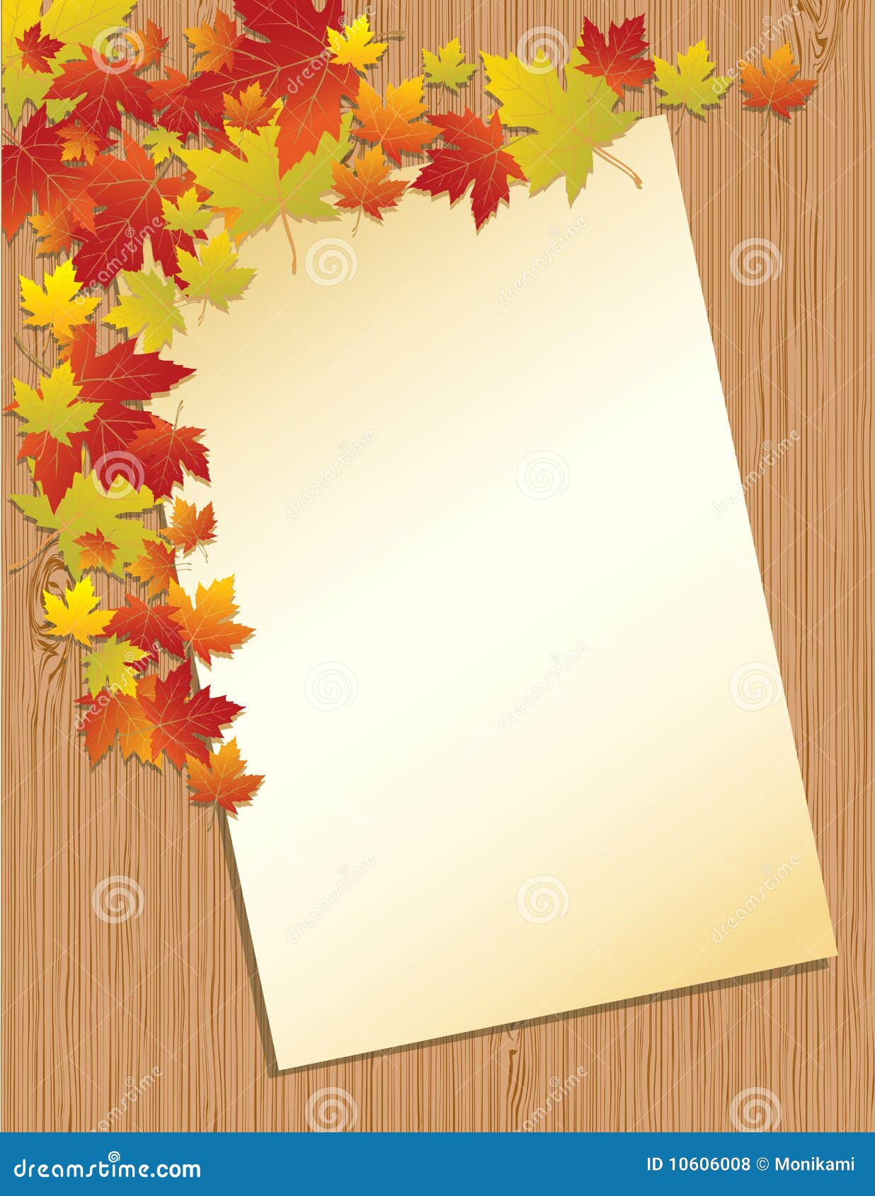 Old Paper Letter On Wooden Background Stock Illustration Image