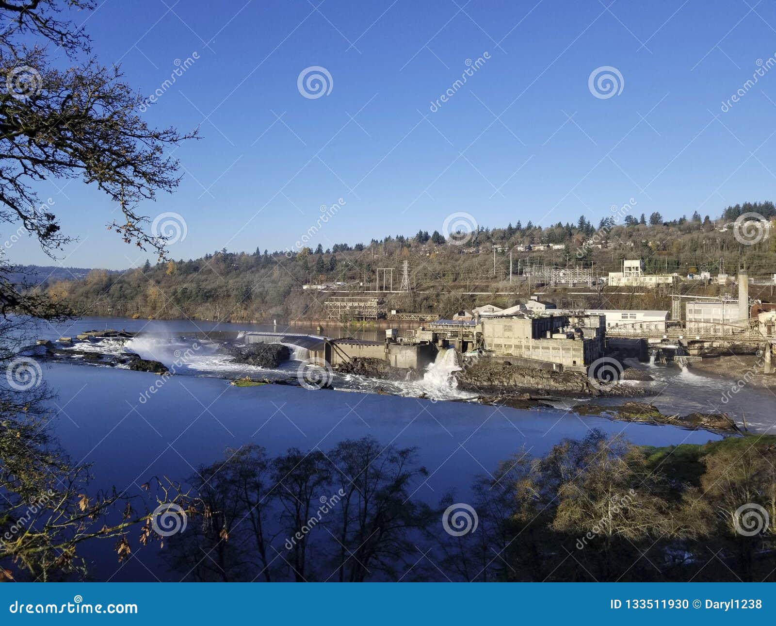 Old Paper Mill Willamette Falls Oregon City Stock Photo Image of