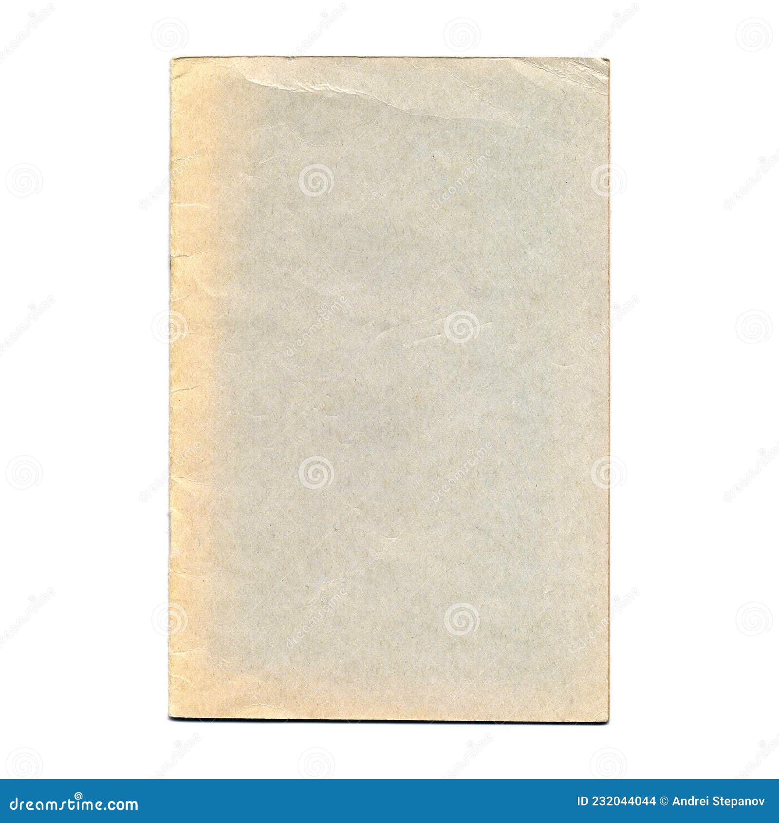 blank antique paper texture isolated on white Stock Photo by