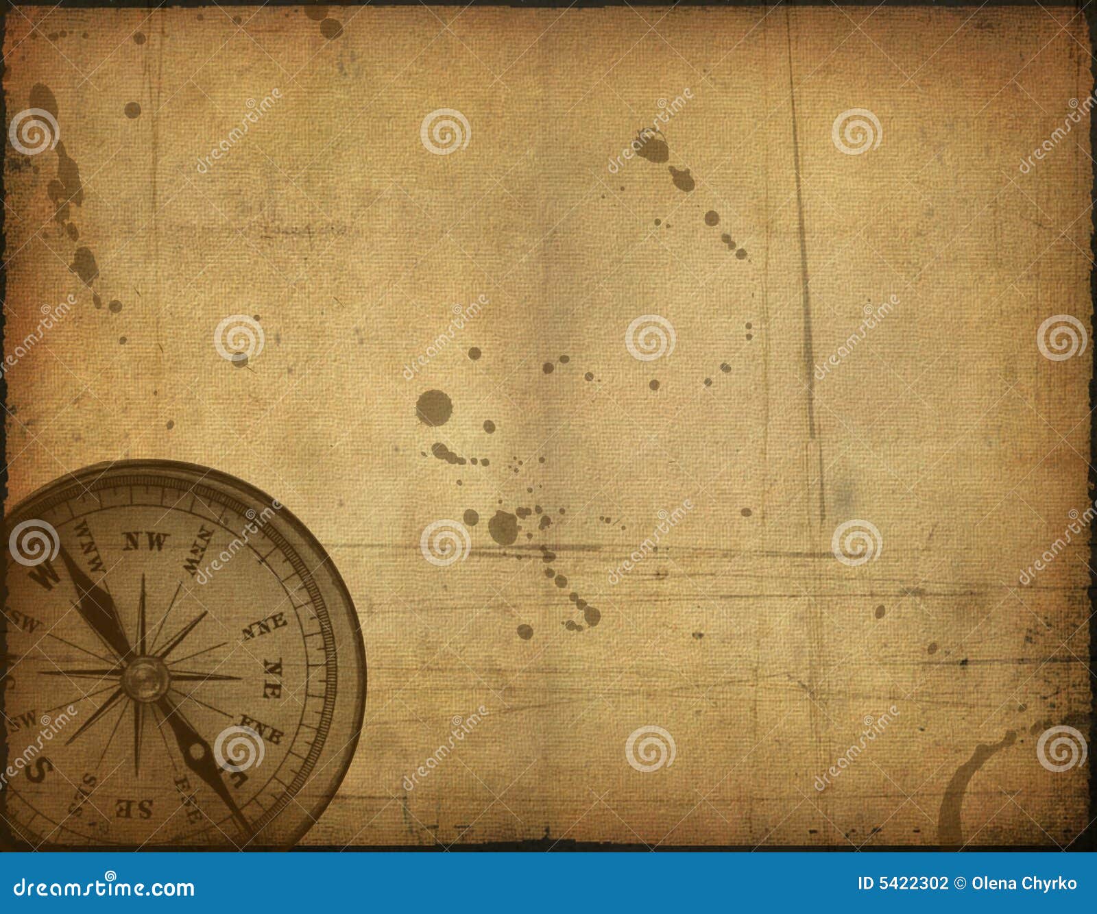 Old Paper Texture and Compass Stock Illustration - Illustration of ...