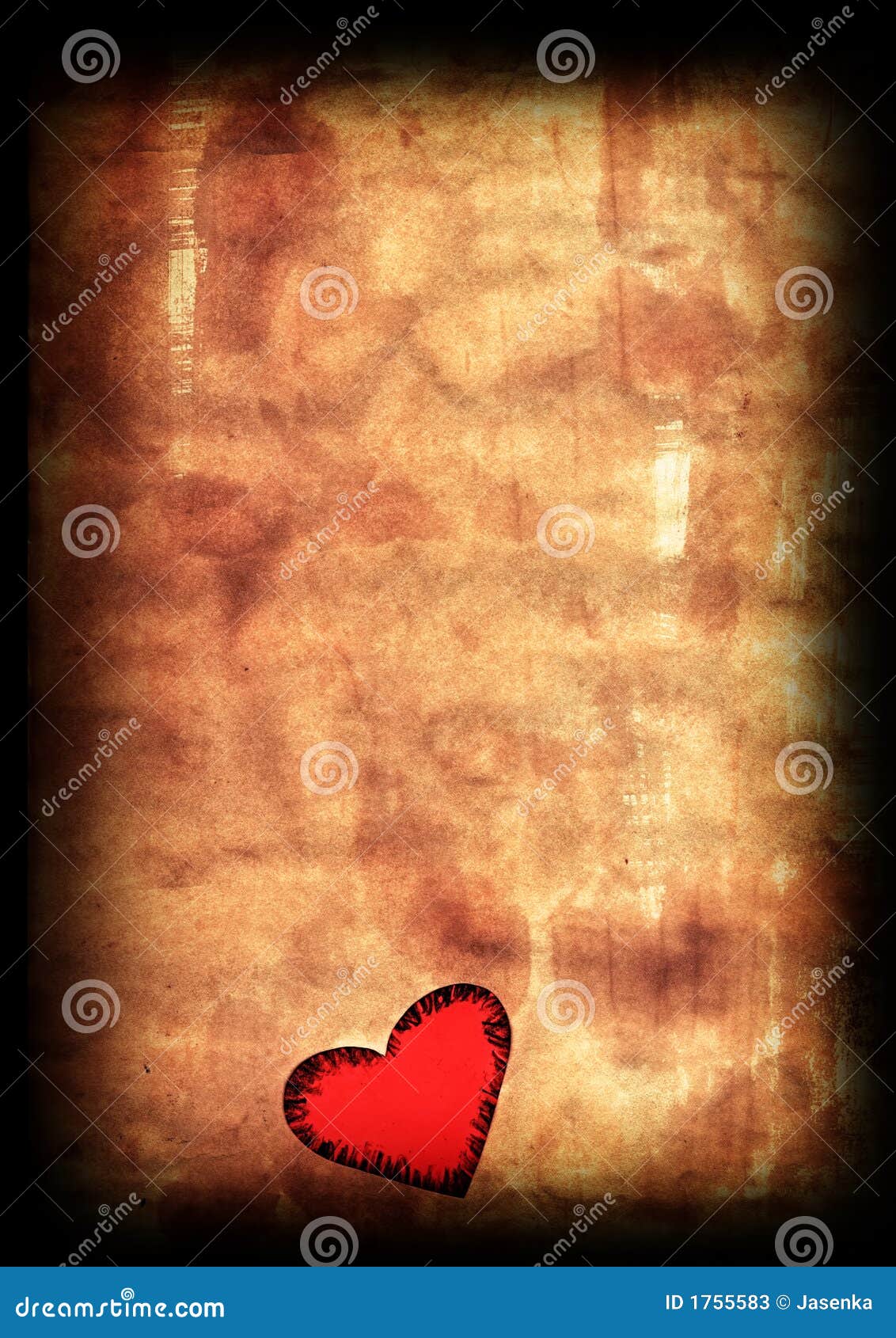 Old paper valentine heart stock image. Image of border - 1755583, image size:1132x1690