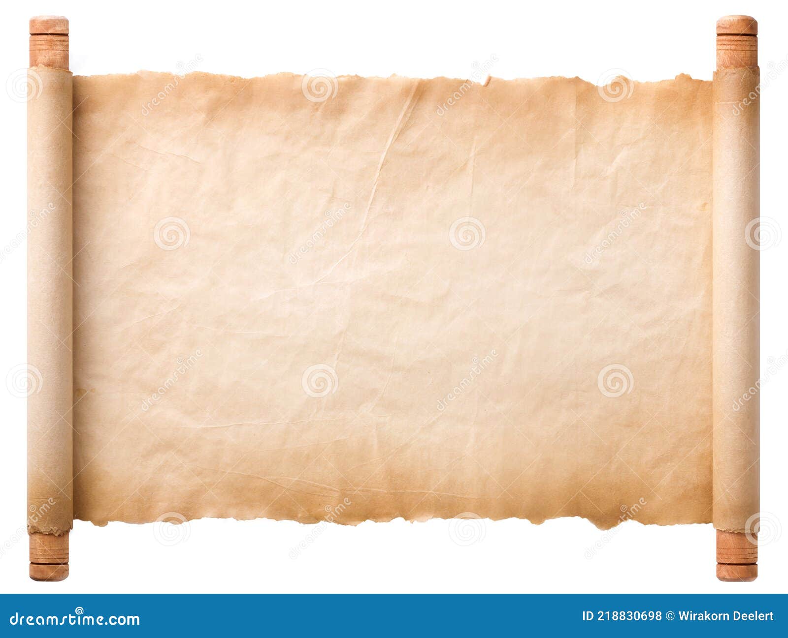 Old Parchment Paper Sheet Vintage Aged Or Texture Isolated On