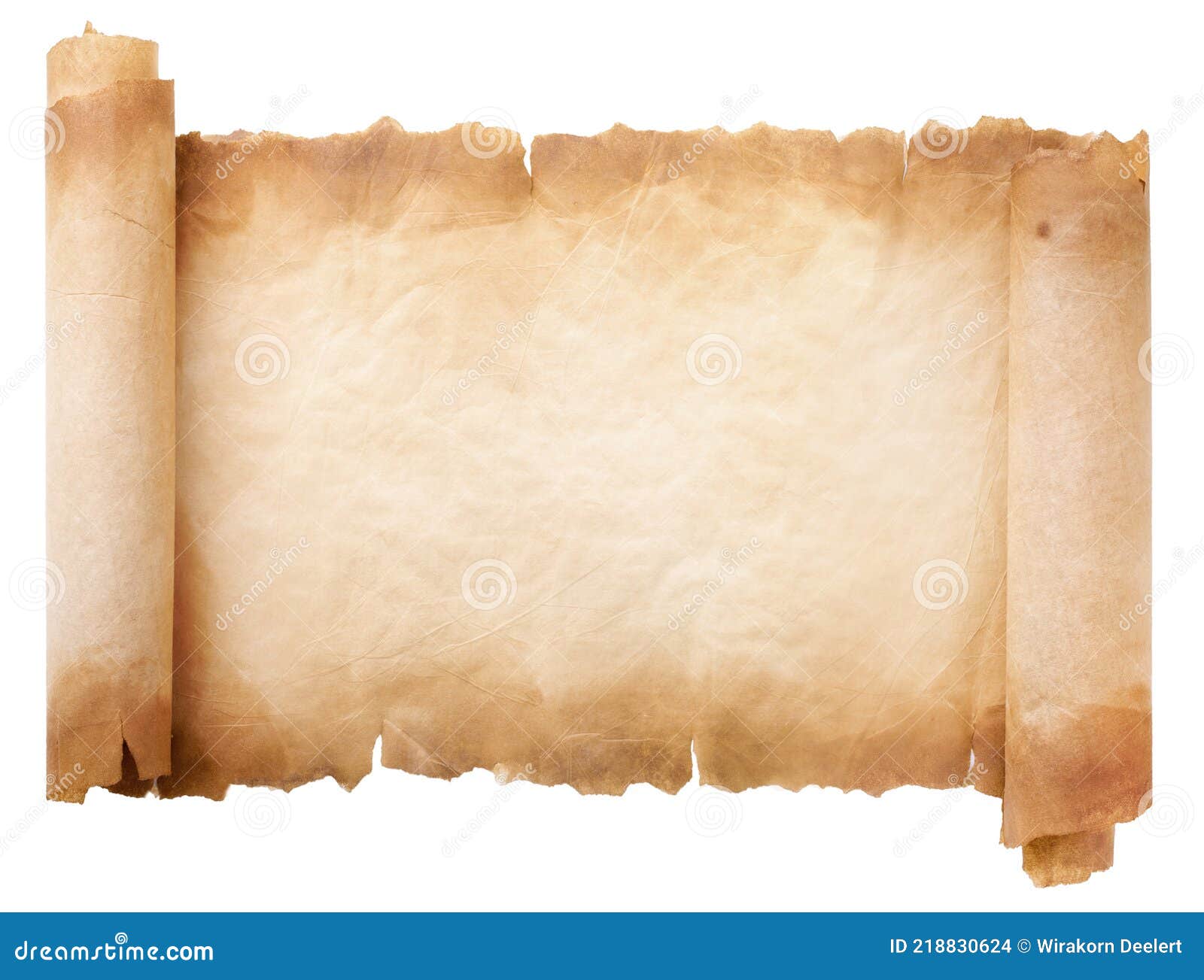 Parchment Vintage Aged Paper Texture Of An Old Sheet Isolated On White  Backgrounds
