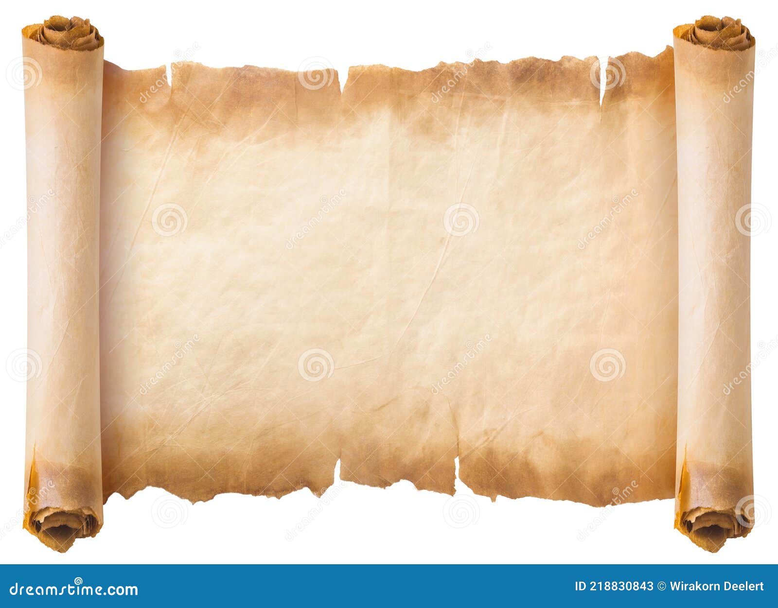 Old Parchment Paper Scroll Sheet Vintage Aged or Texture Isolated on White  Background Stock Image - Image of roll, pattern: 218830843