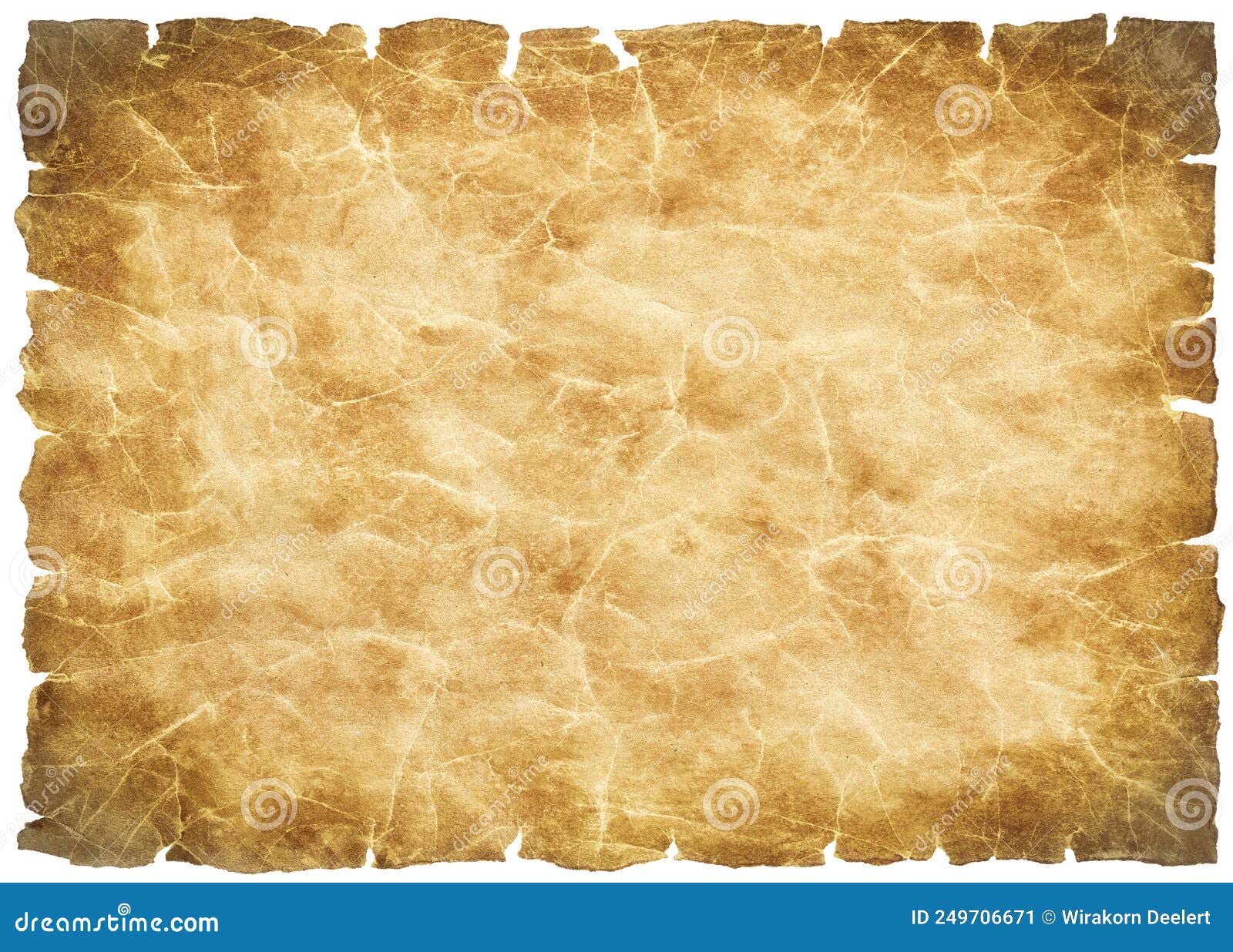 Old Parchment Paper Sheet Vintage Aged Or Texture Isolated On