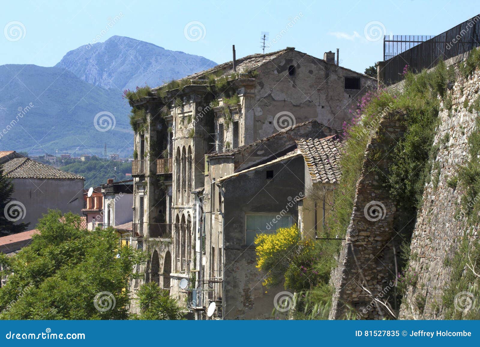 old part of city of benevento, campania, italy.