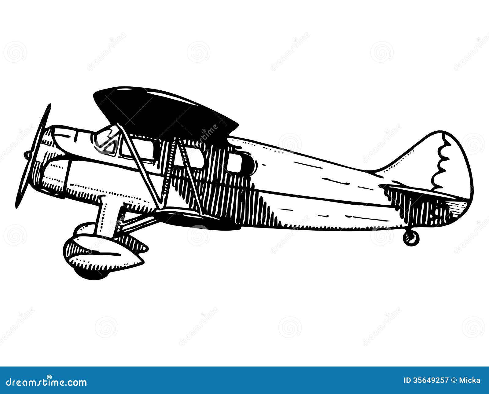 Download Old passenger plane stock vector. Illustration of airplane - 35649257