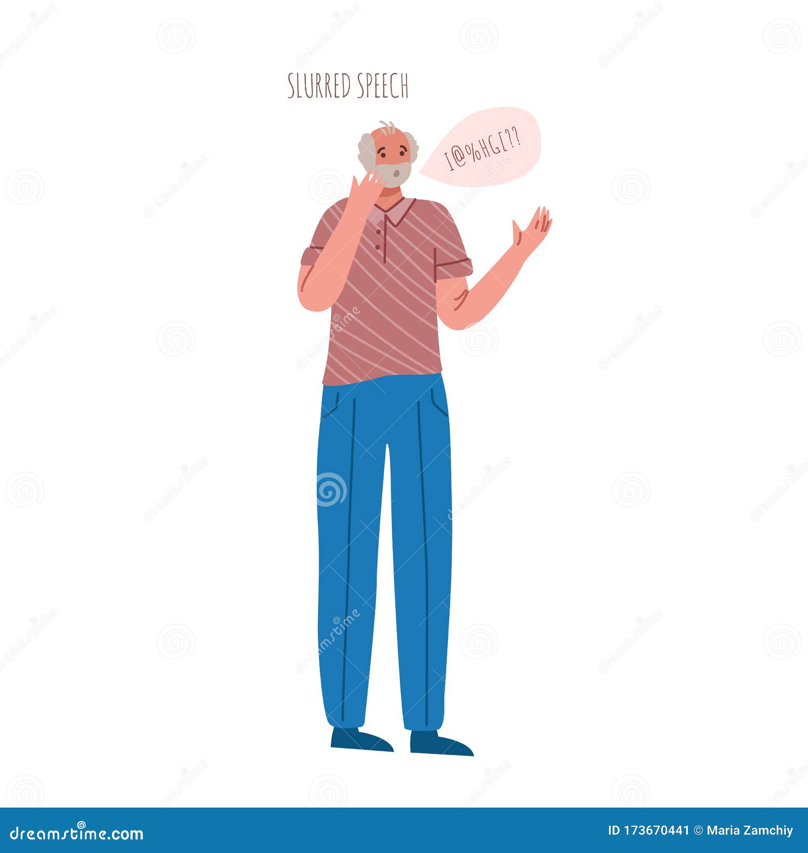 Old People with Dementia Symptoms Stock Vector - Illustration of