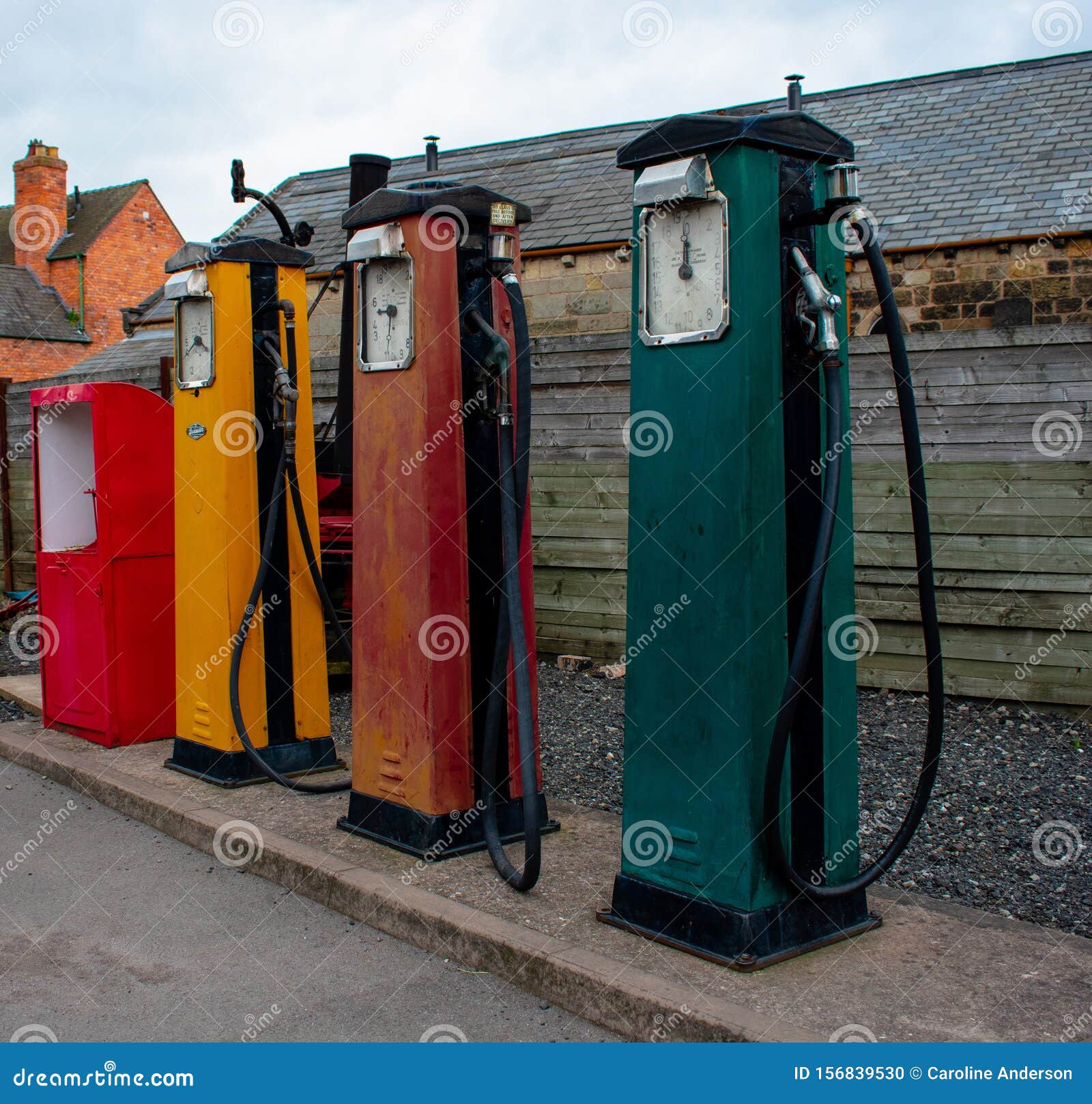 Old Petrol Pumps in England Stock Photo Image of fuel, retro 156839530