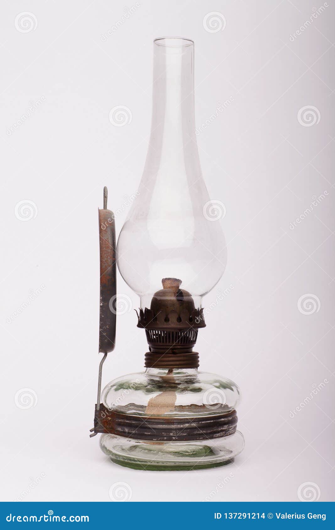 Old Petroleum Lamp on the White Background Stock Photo Image of