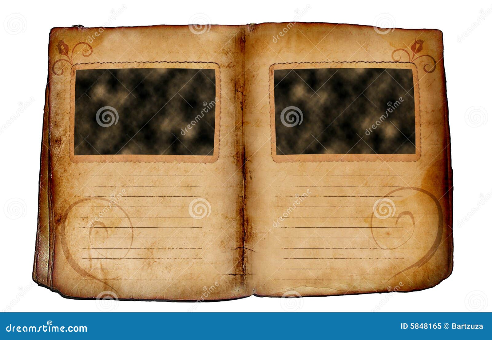 Old photo book stock image. Image of engrave, brush, nature 5848165