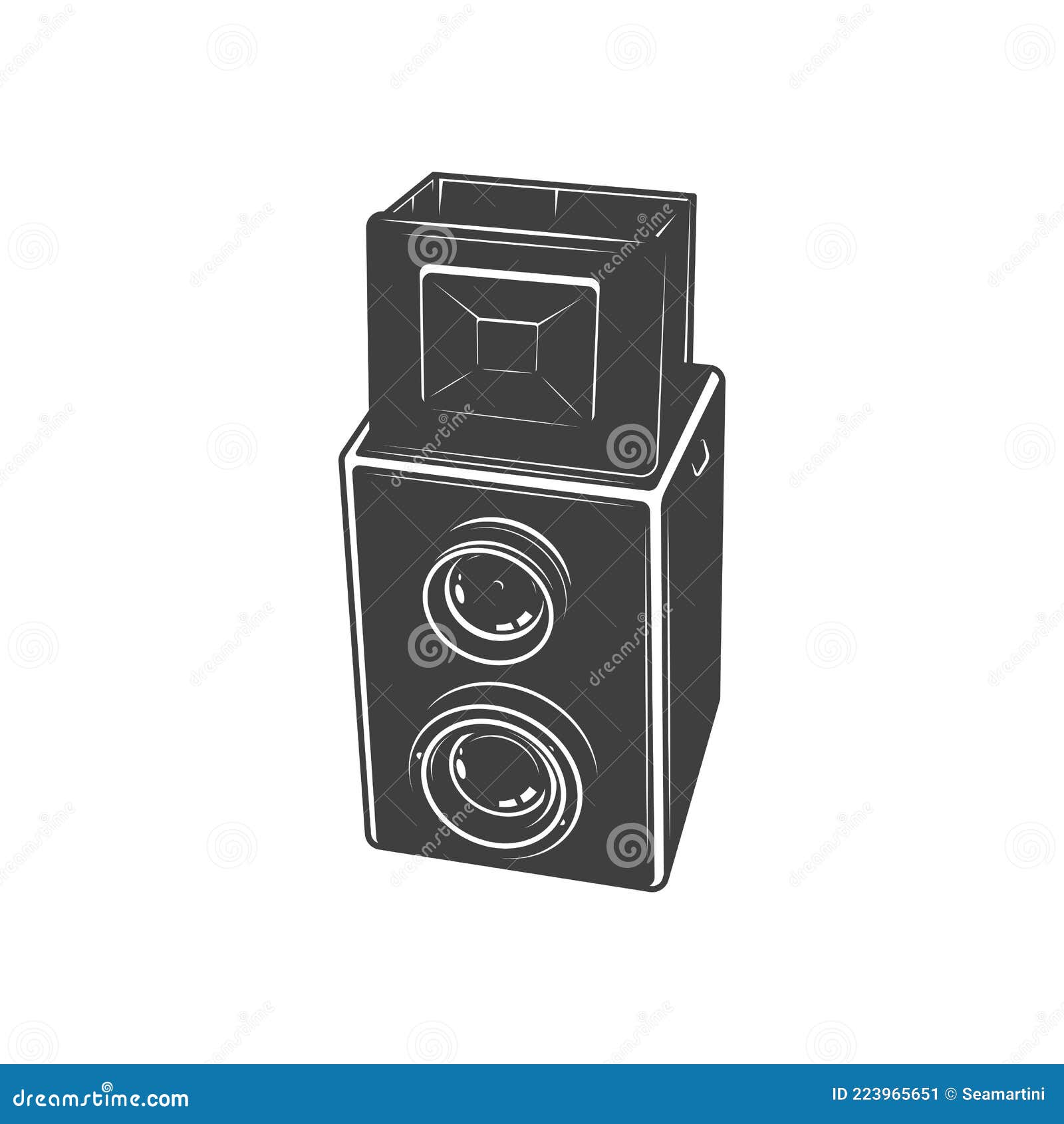 Old Photo Camera or Film Reels and Strips Box Icon Stock Vector -  Illustration of icon, instrument: 223965651