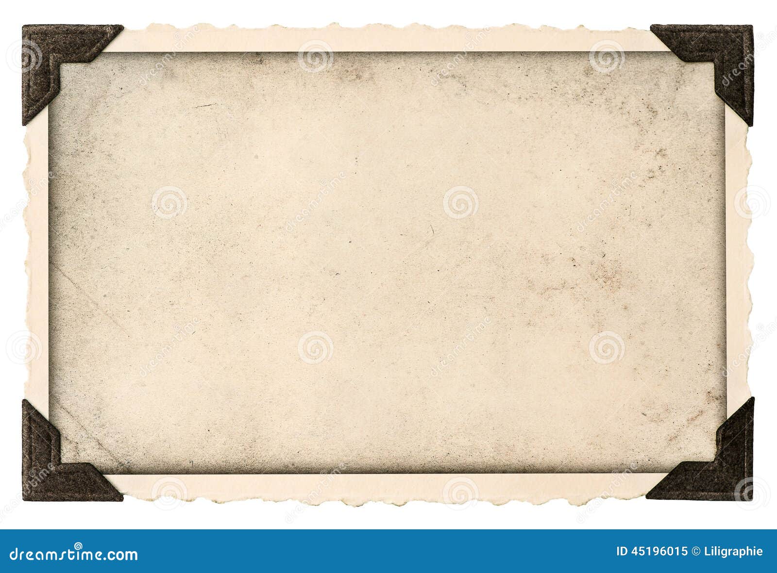 old photo frame with corner and empty field for your picture