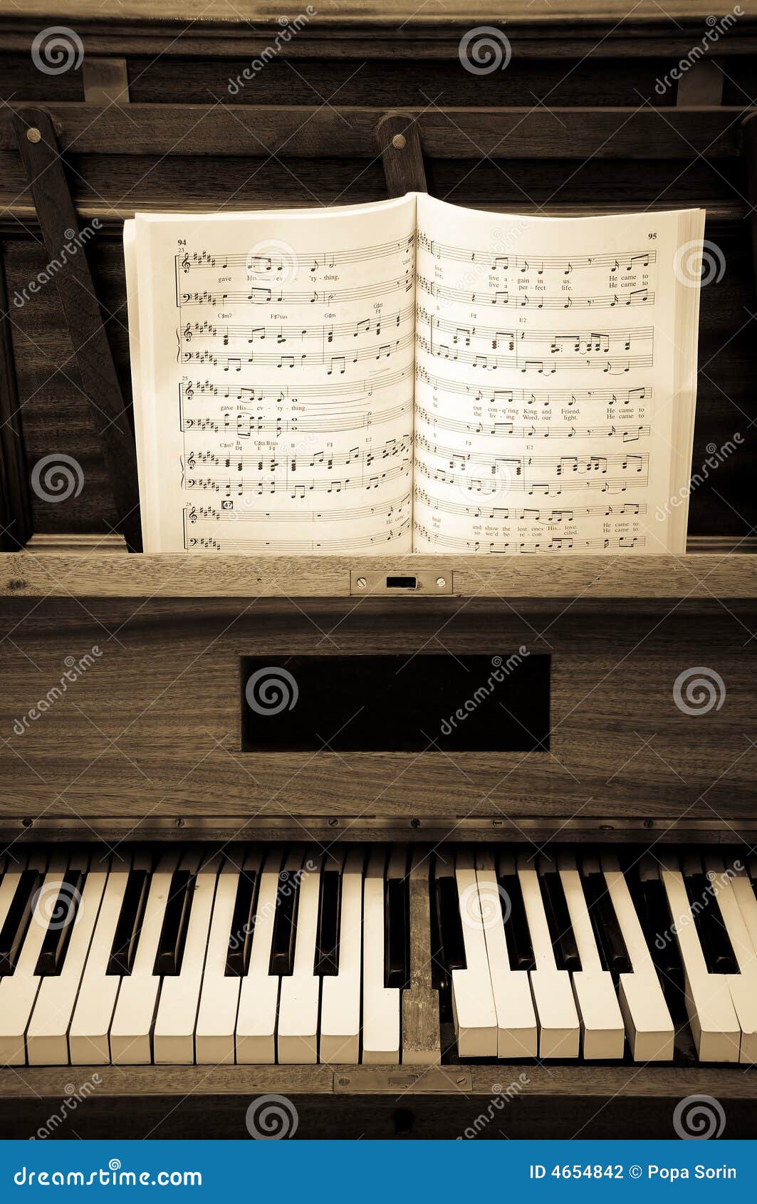 Old Piano stock photo. Image of perform, chord, chorale - 4654842