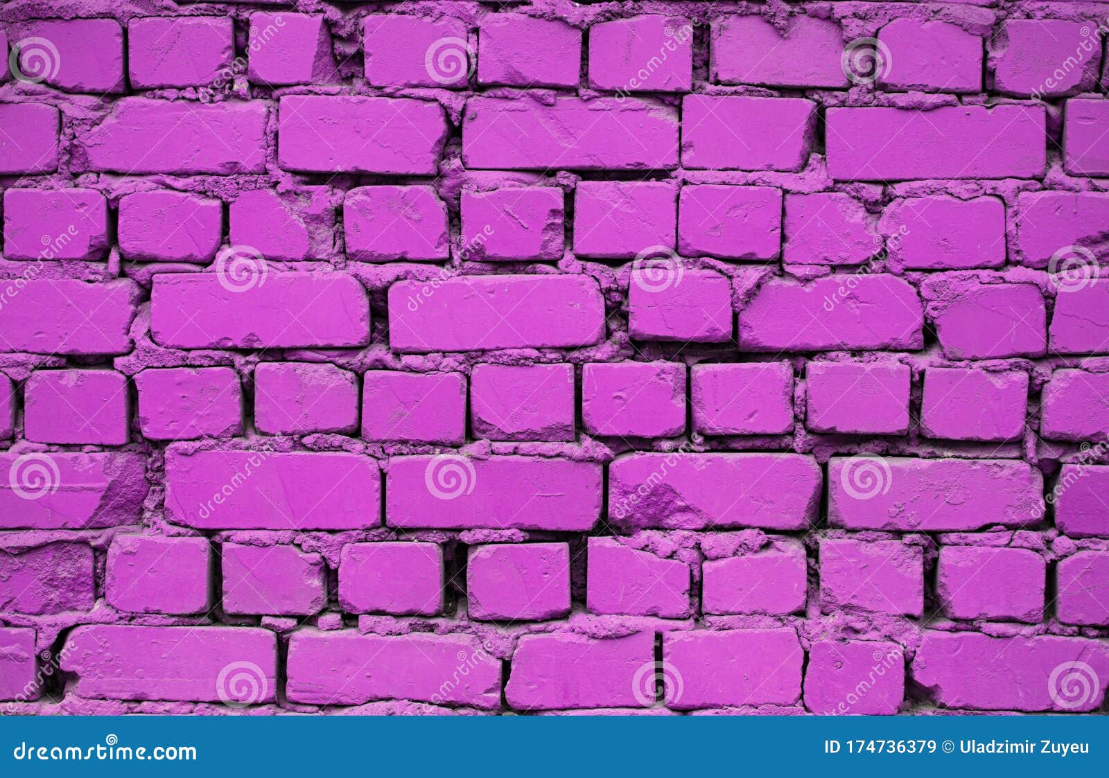 Old Pink Brick Wall. Brickwork from an Old Pink Brick in a Rustic Style