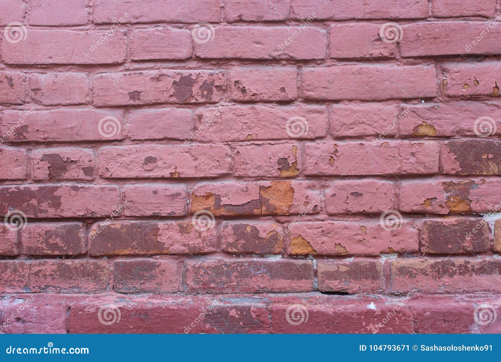 Old Pink Bricks Wall, Grunge Background Stock Image Image of faasect