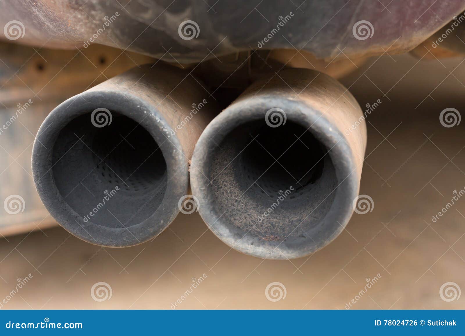 Old pipe car exhaust rusty stock photo. Image of energy 78024726