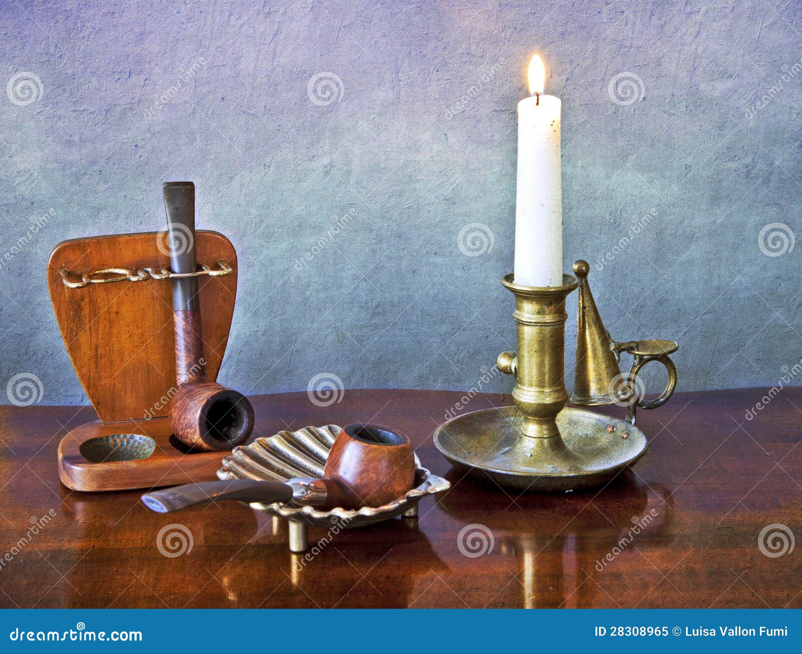 Old pipes and candle stock image. Image of oldfashioned 28308965