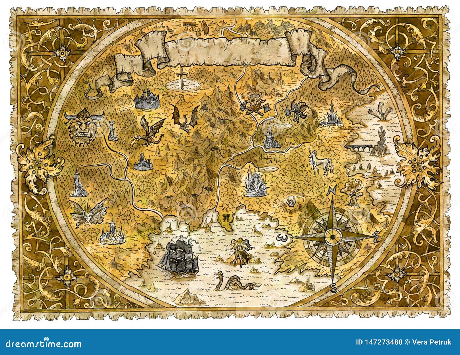 Pirate Map Stock Illustrations 9 262 Pirate Map Stock Illustrations Vectors Clipart Dreamstime