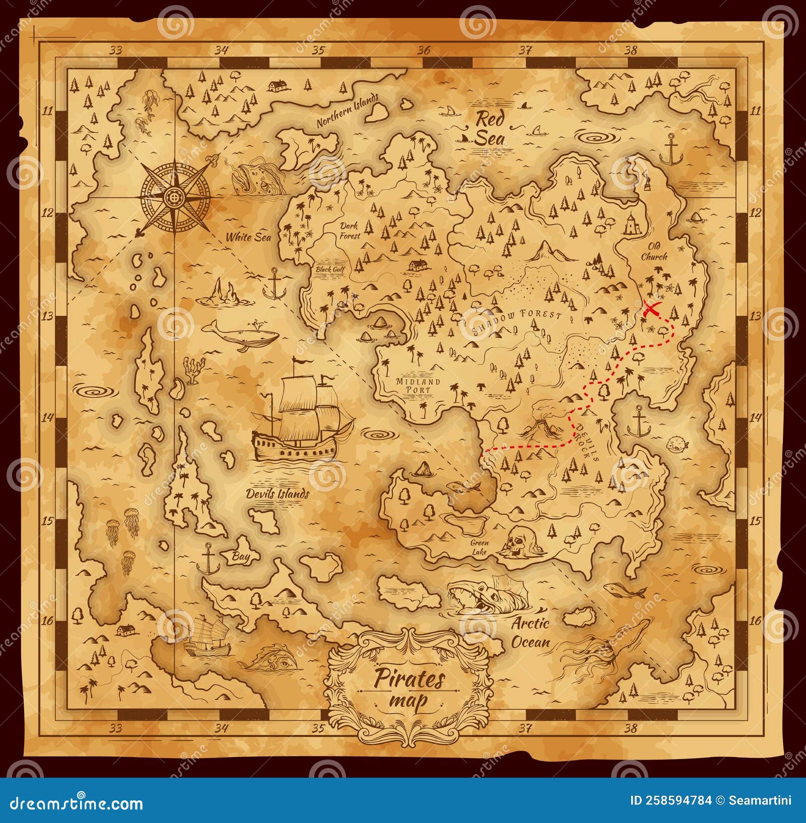 MAPA DO TESOURO  Pirate treasure maps, Pirate maps, Treasure maps