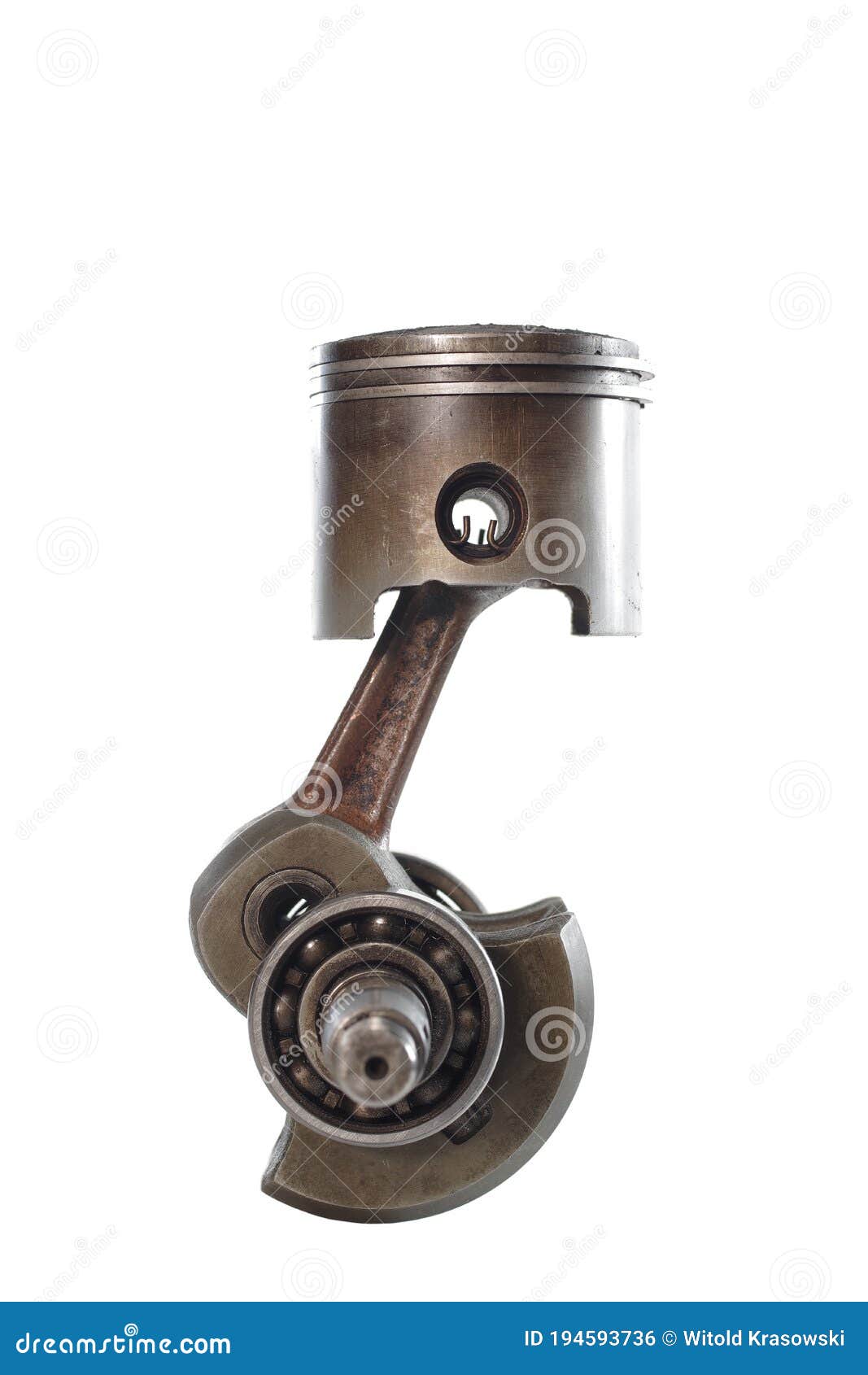 Old Piston and Connecting Rod Stock Photo Image of connecting, four