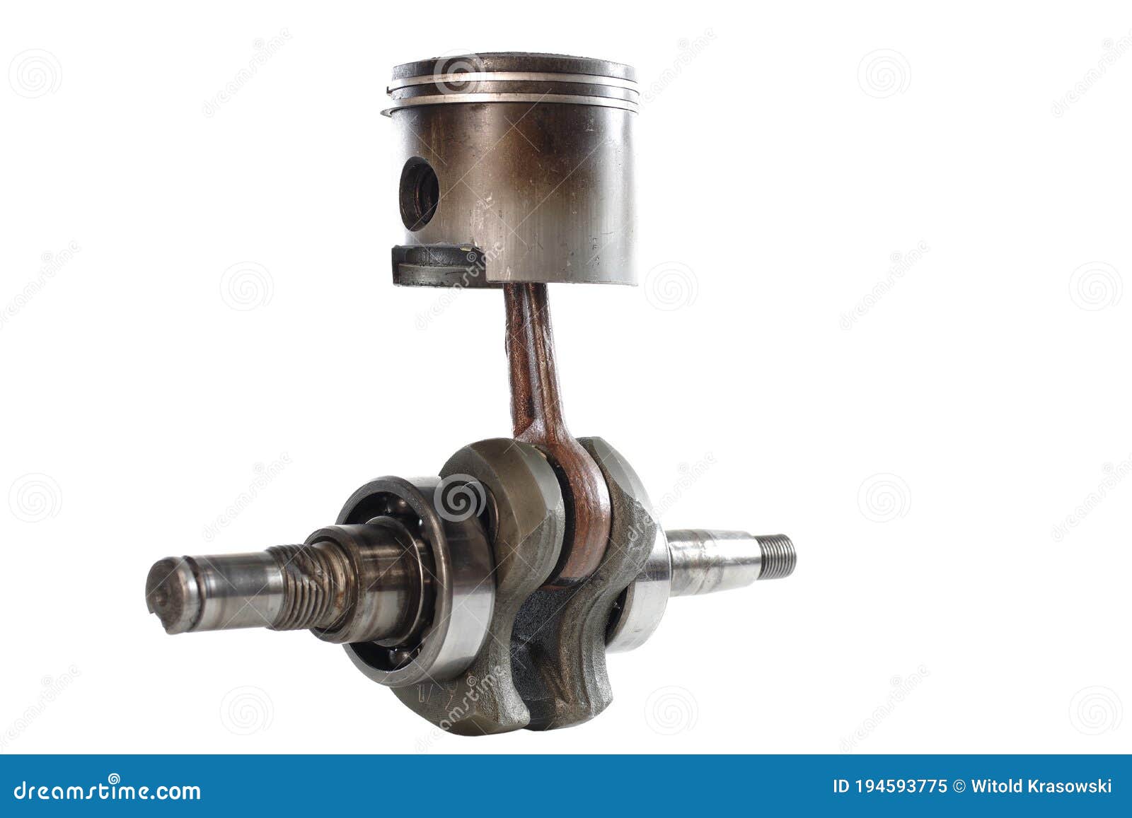 Old Piston and Connecting Rod Stock Image Image of chrome, bearing