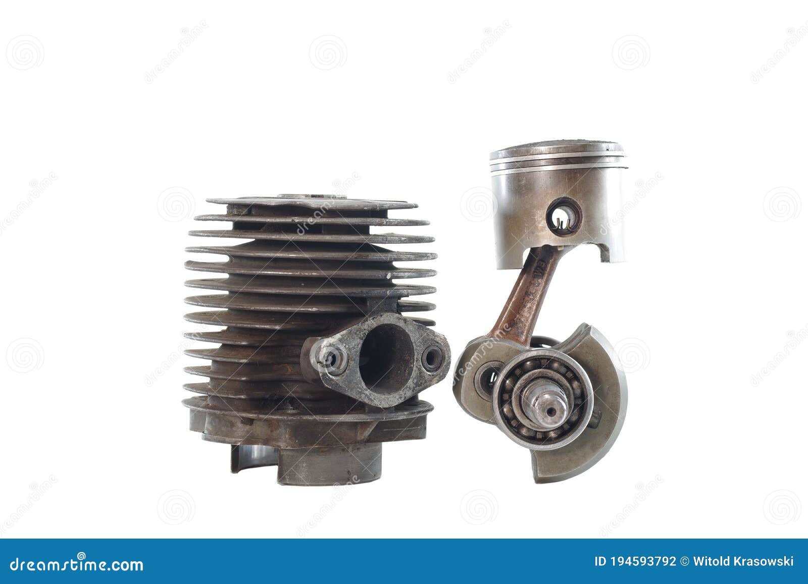 Old Piston and Connecting Rod Stock Photo Image of ring, automobile