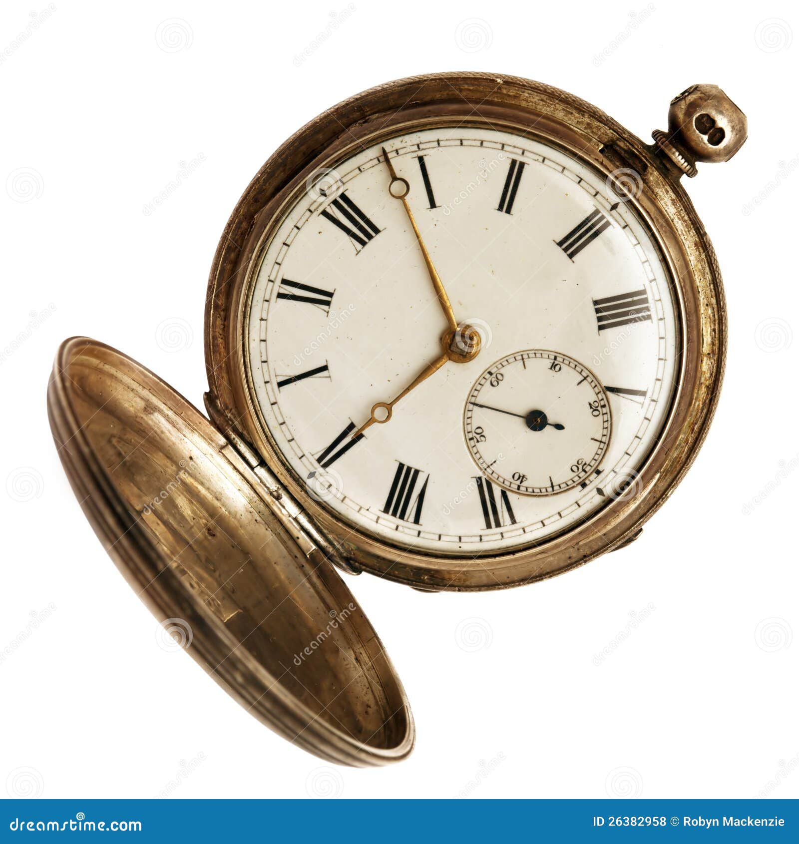old pocket watch  on white