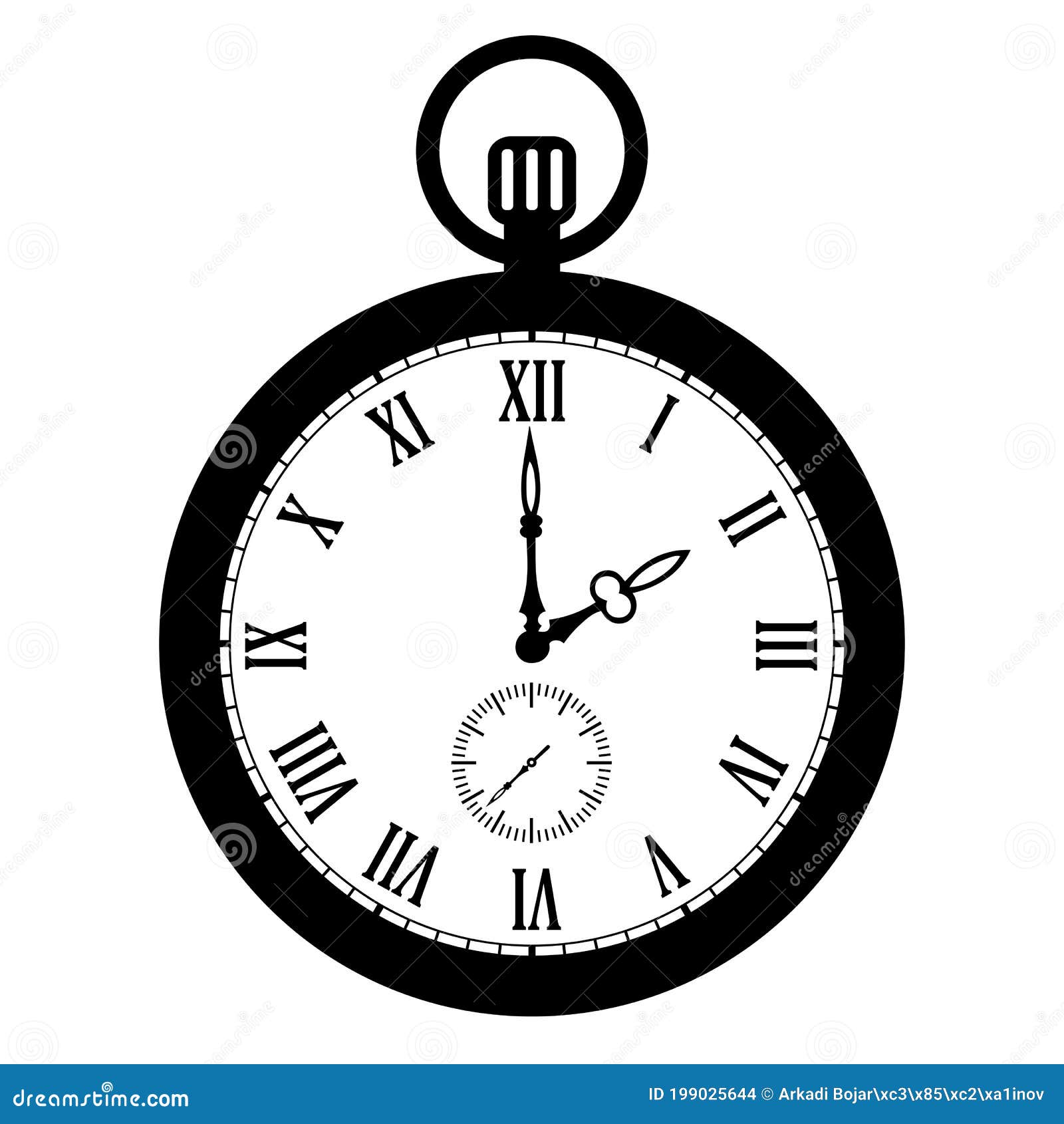 Old Pocket Watch Vector Icon Stock Vector Illustration of minutes