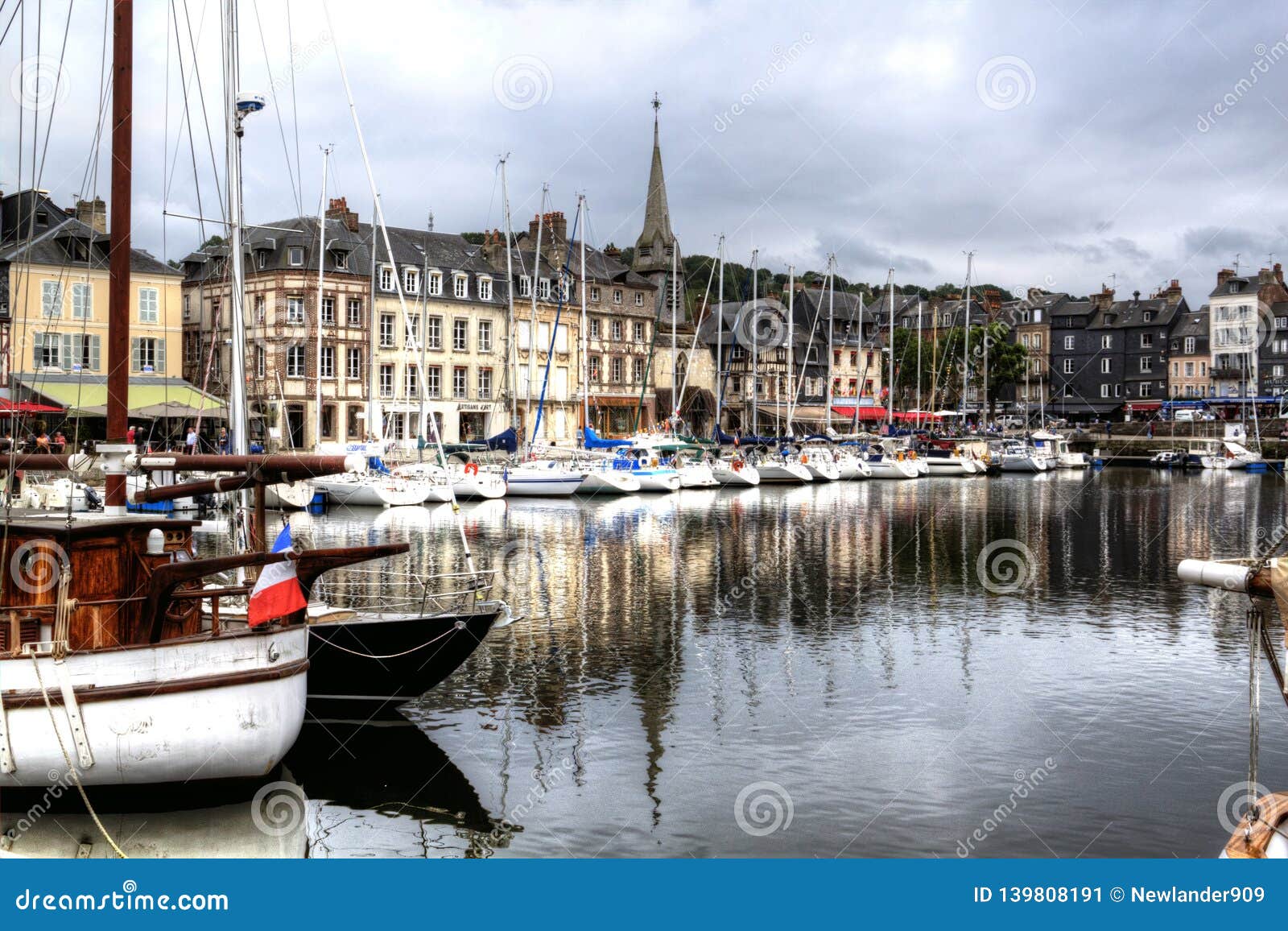 The old port of Honfleur. editorial photo. Image of famous - 139808191