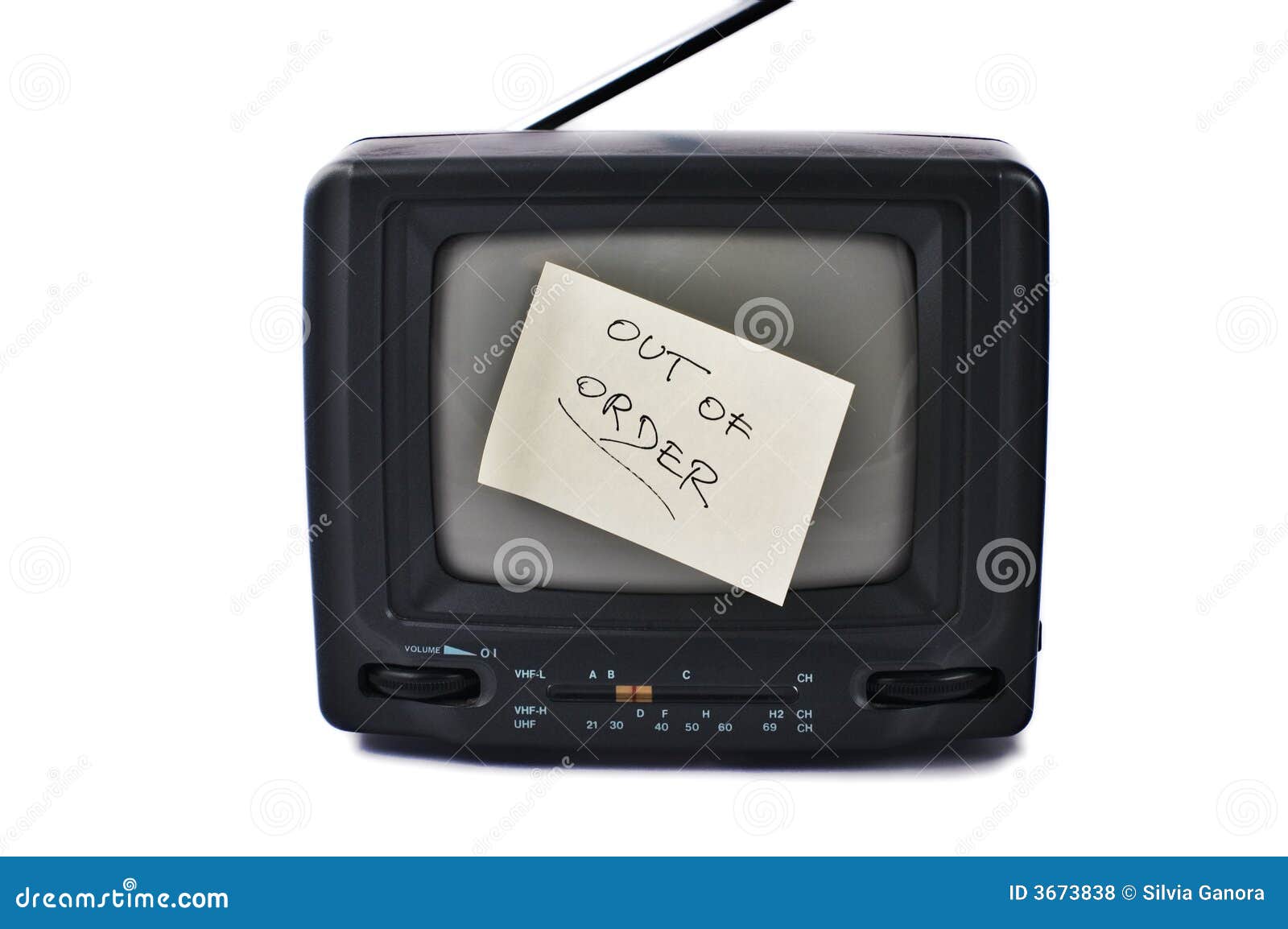 Old portable TV set stock photo. Image of electronics 3673838