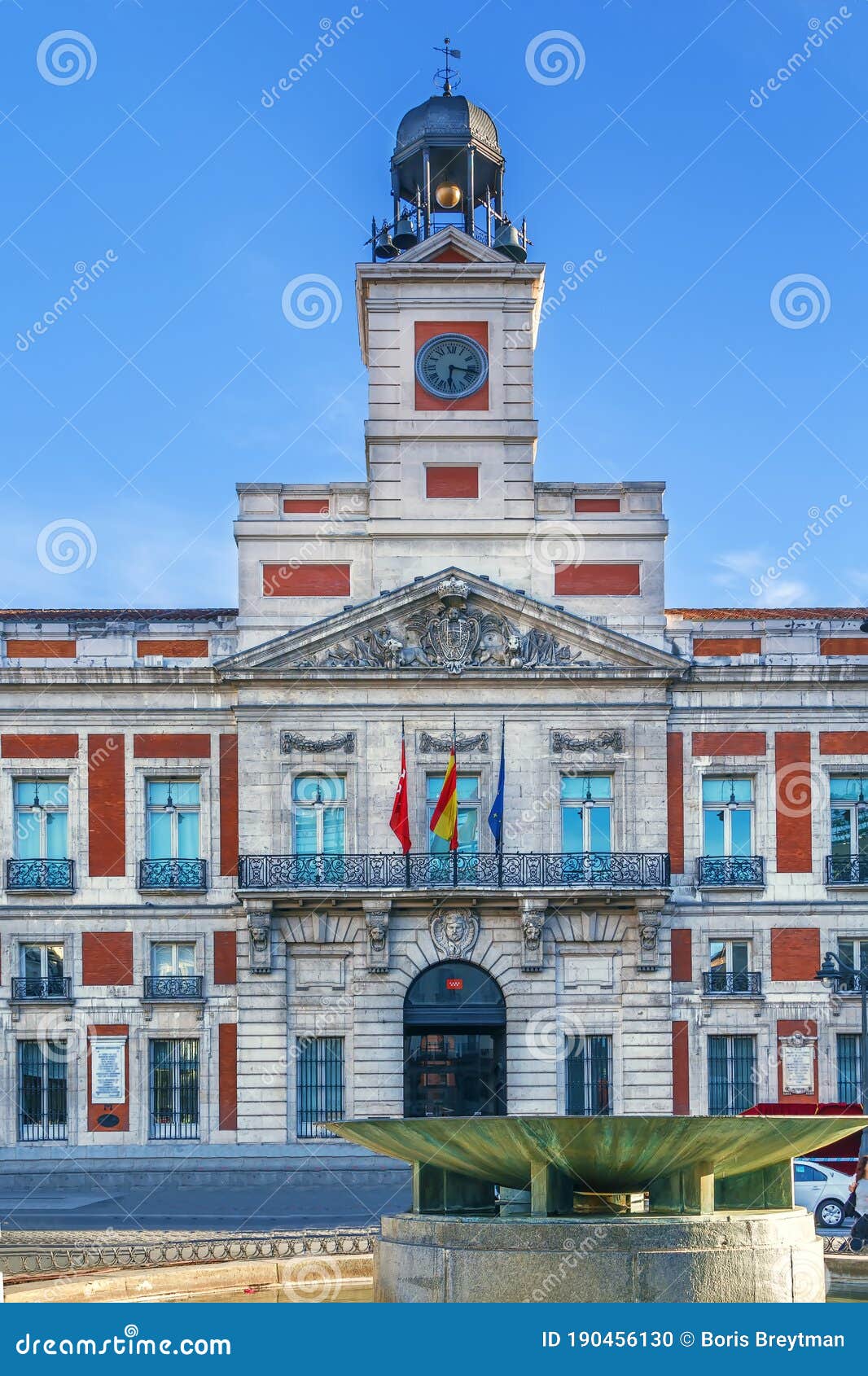 Old Post Office Building, Madrid, Spain Stock Photo Image of clock