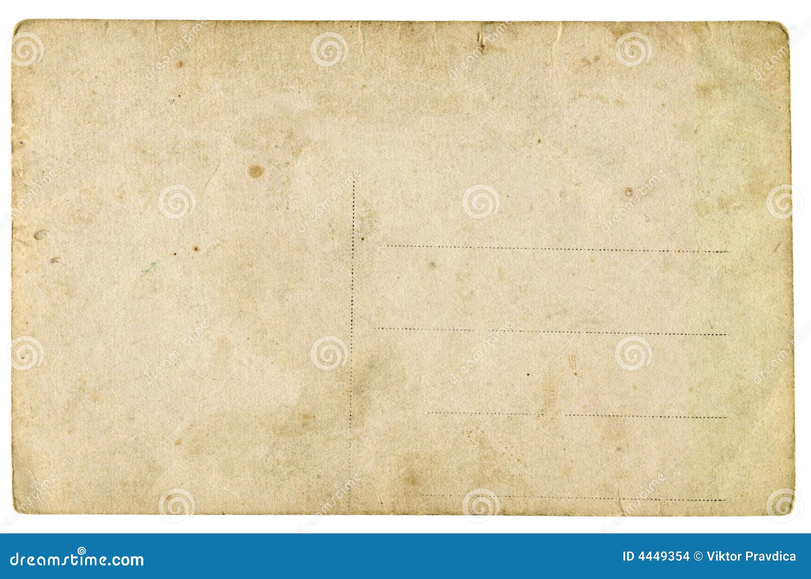 1/8 letter template postcard photo. stock Image Old of postcard paper,