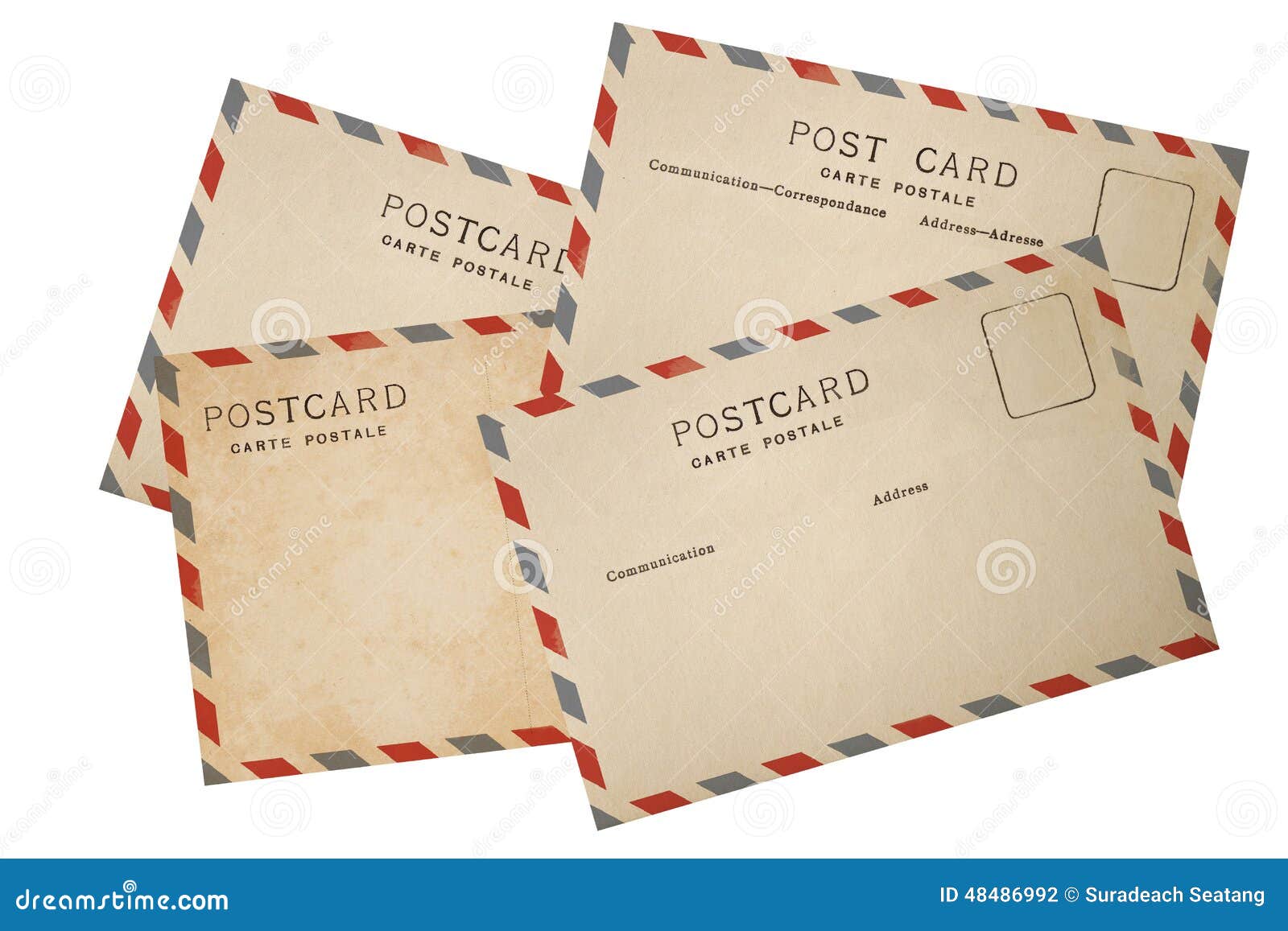 Old airmail Postcard stock photo. Image of paper, grunge 48486992
