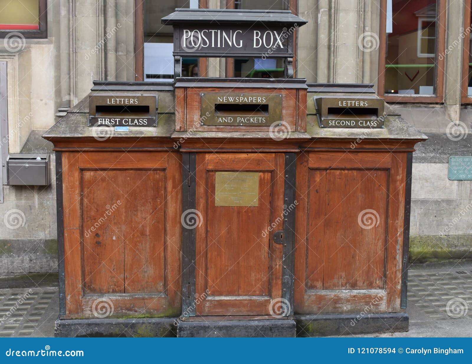 Old Posting Box in England editorial stock image. Image of mailbox