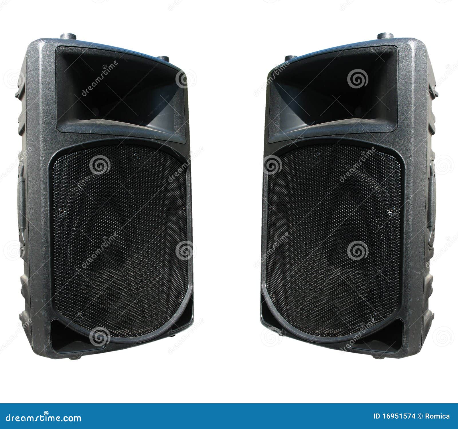Old Powerful Stage Concerto Audio Speakers Stock Photo Image of power