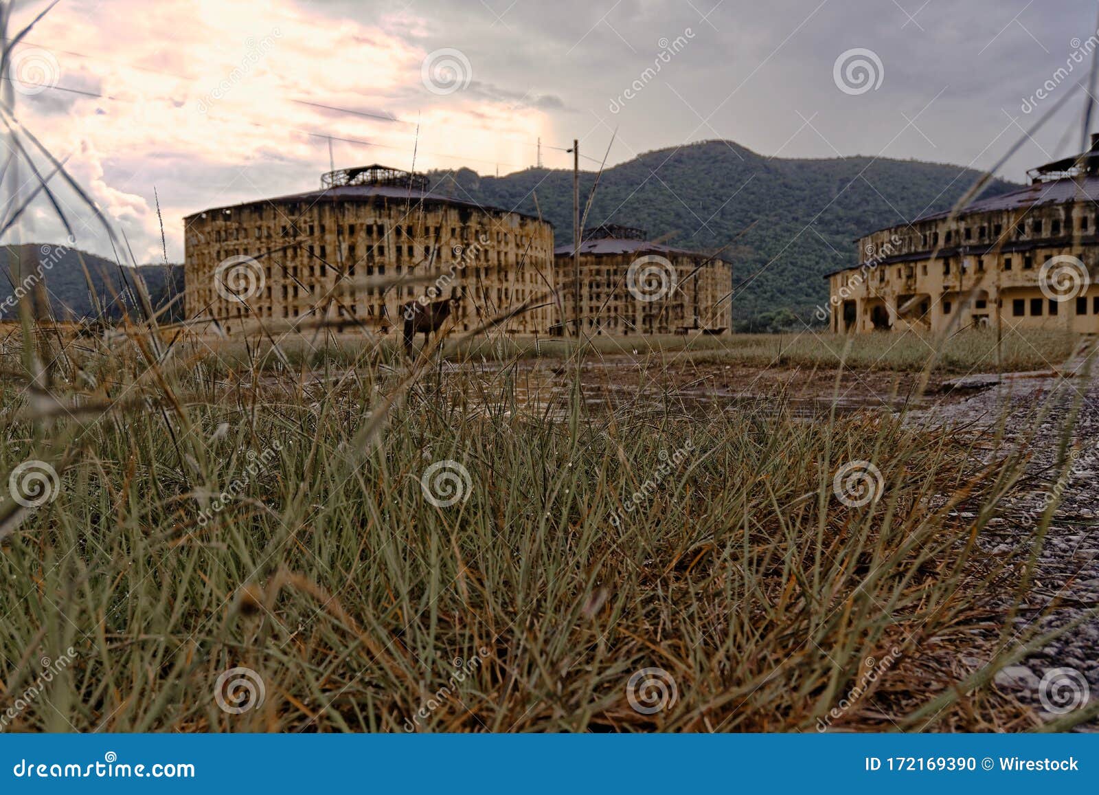 old presidio modelo prison building on the isle of youth, cuba