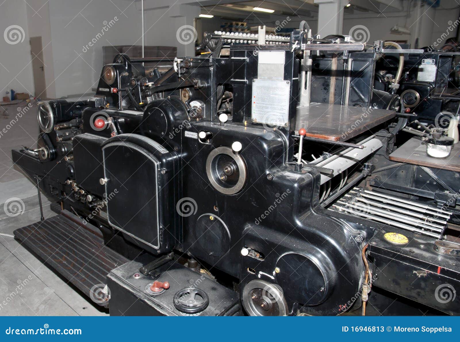 Old Print Finishing Machine Stock Image Image of assembly, mechanical