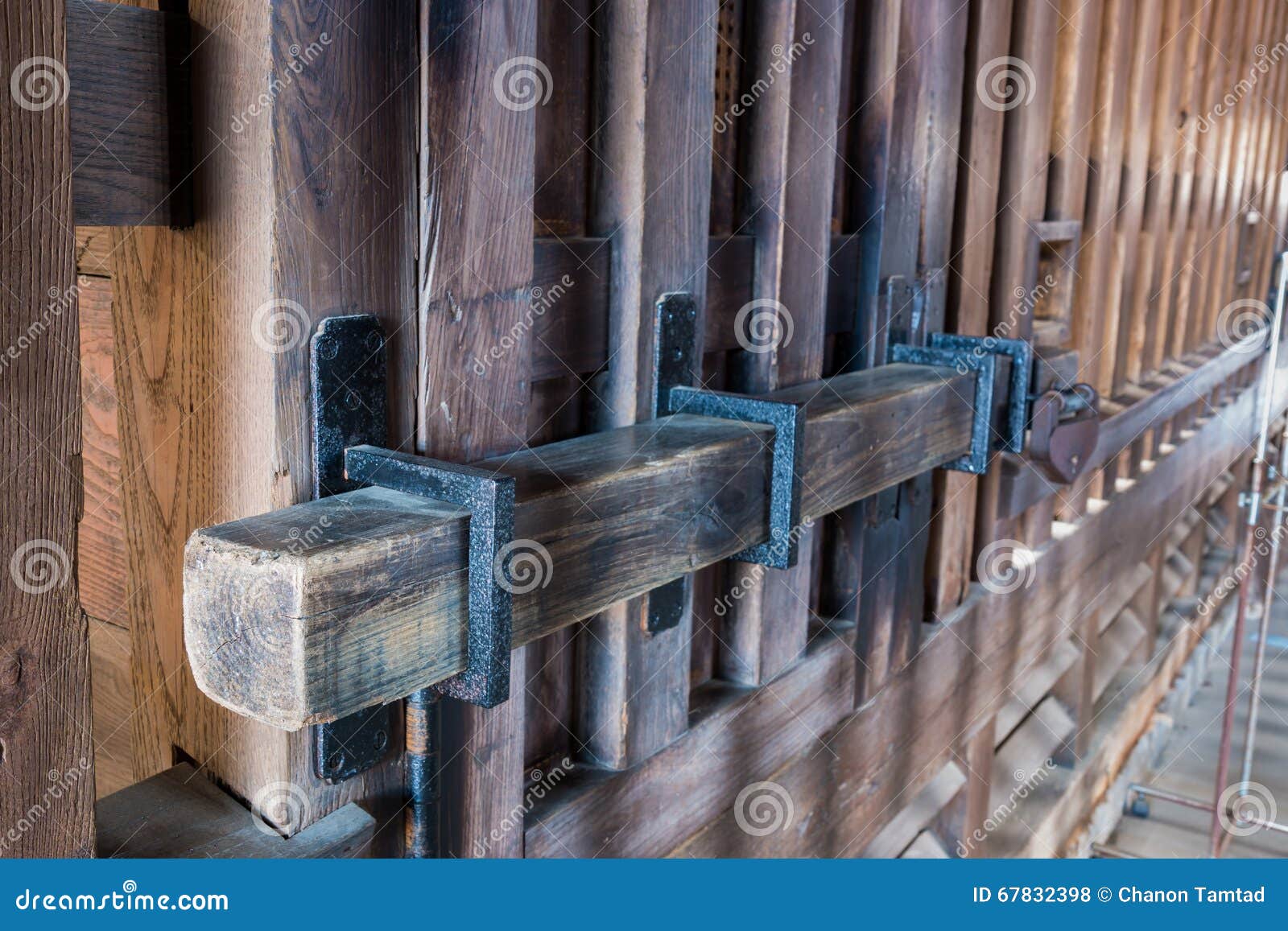 Old Prison Locked Wooden Key, Gate Lock Stock Photo Image of house