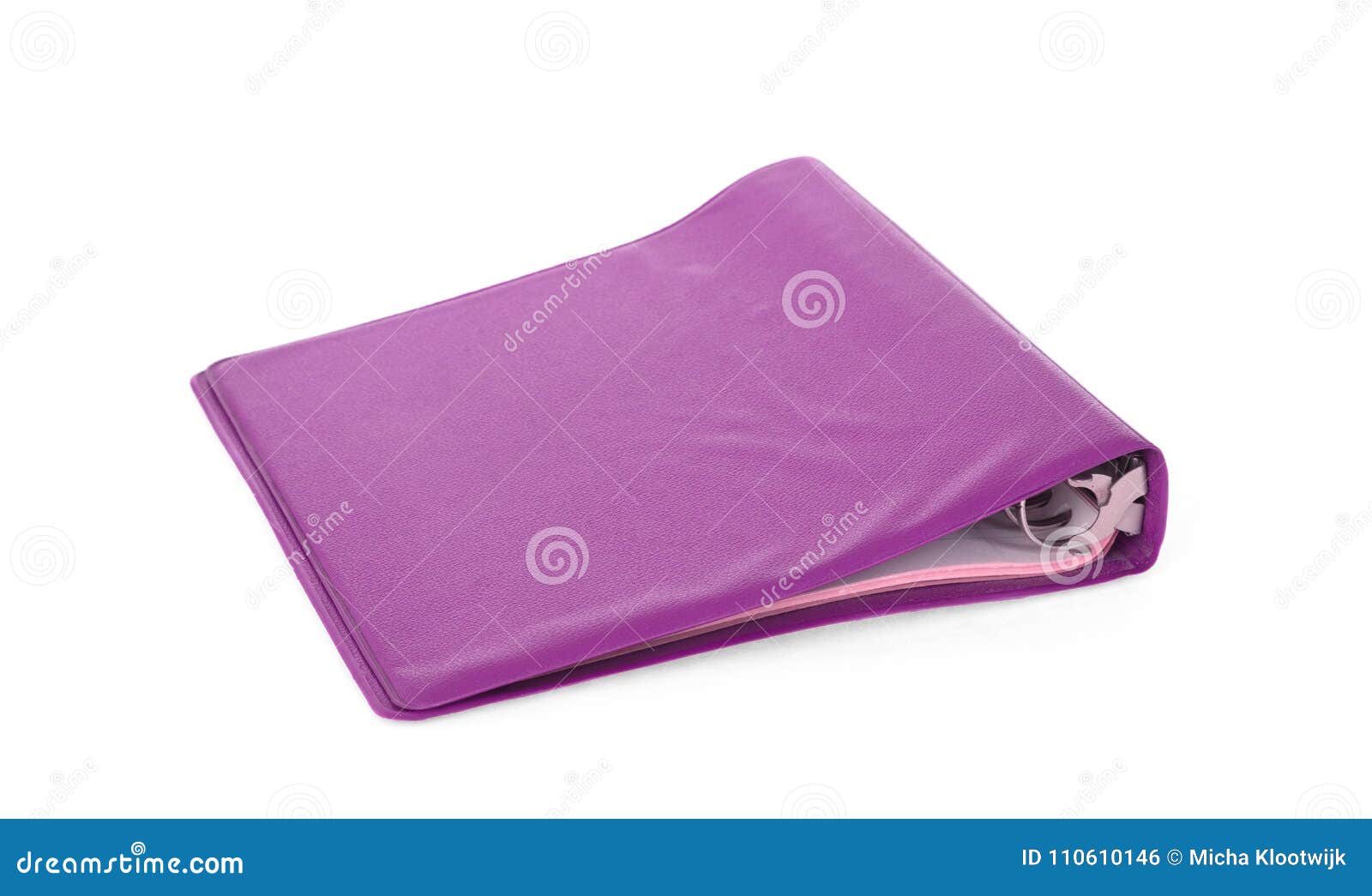 Old Purple Ring Binder Isolated Stock Photo Image of desktop, stapler