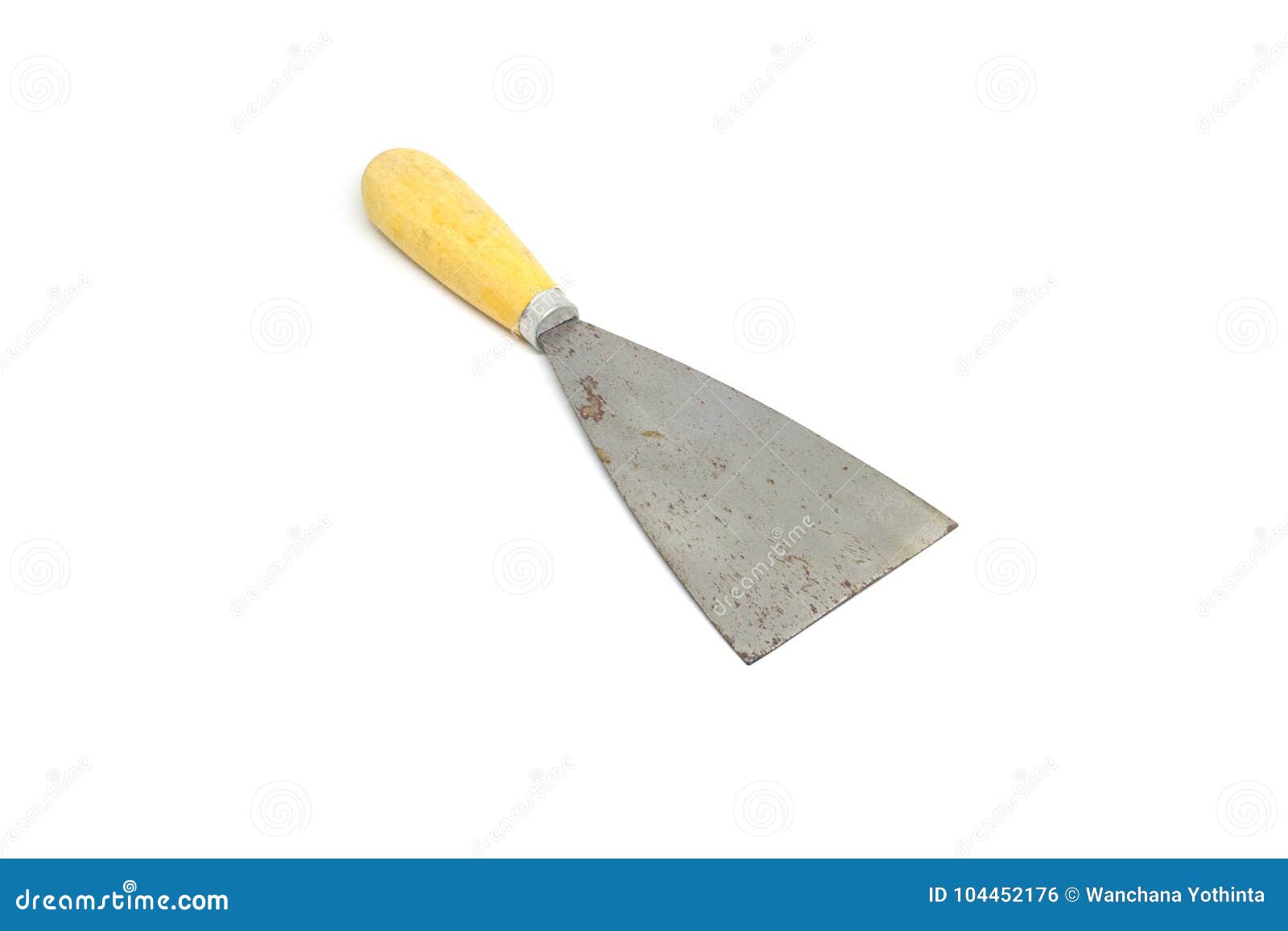 Work Tools Putty Knife Isolated On White Background Stock Photo